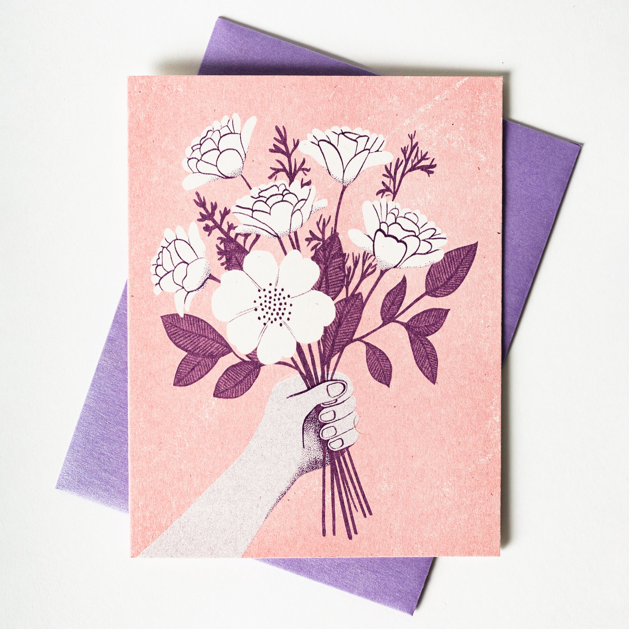 Bouquet - Risograph Card