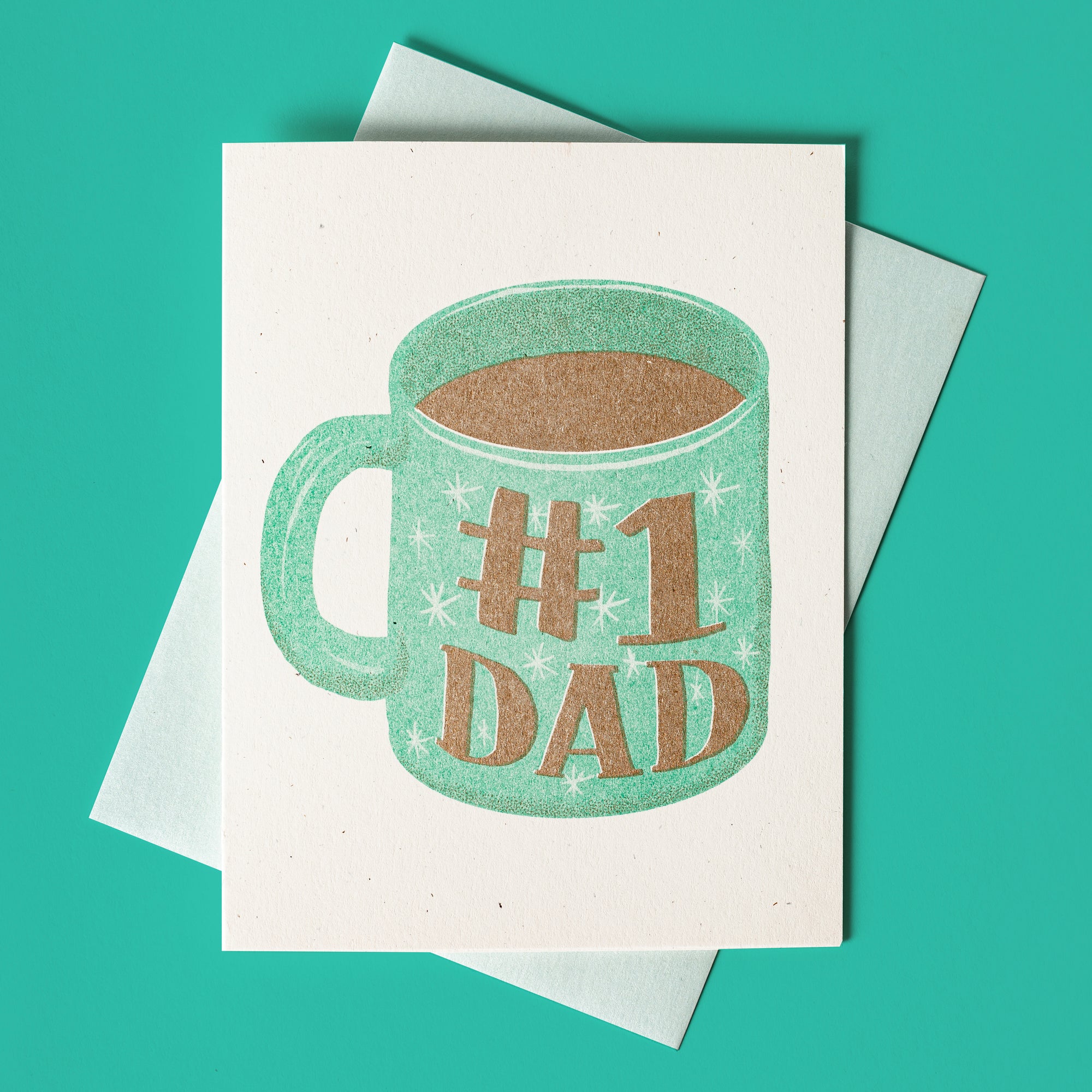 #1 Dad Mug - Risograph Card