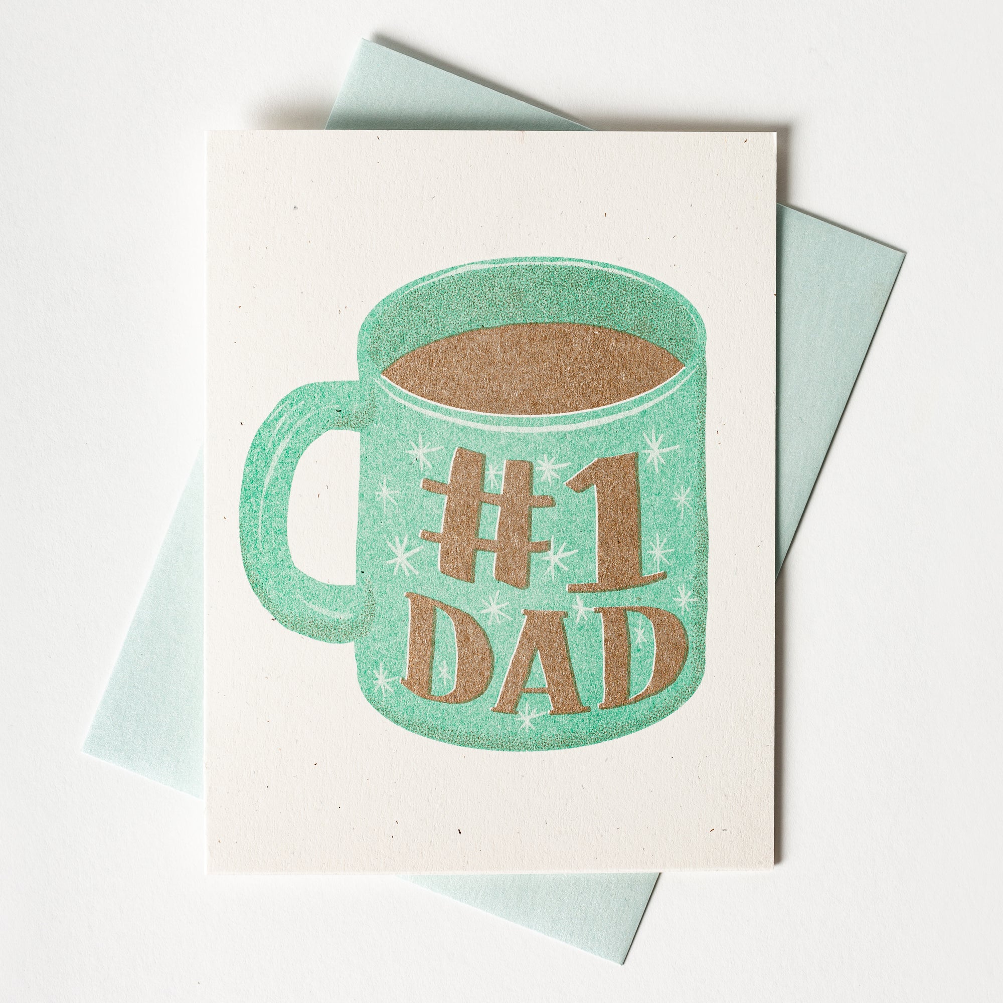 #1 Dad Mug - Risograph Card