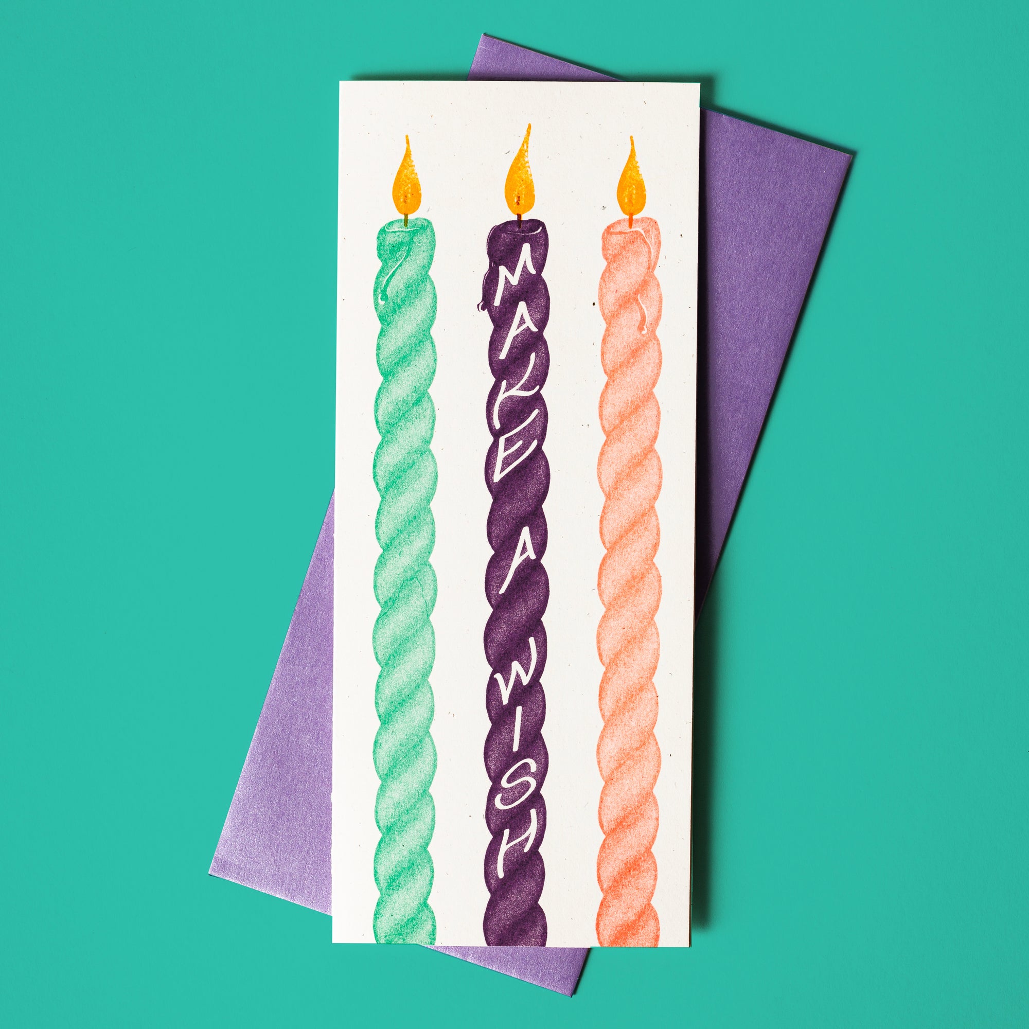Make a Wish - Risograph Birthday Card