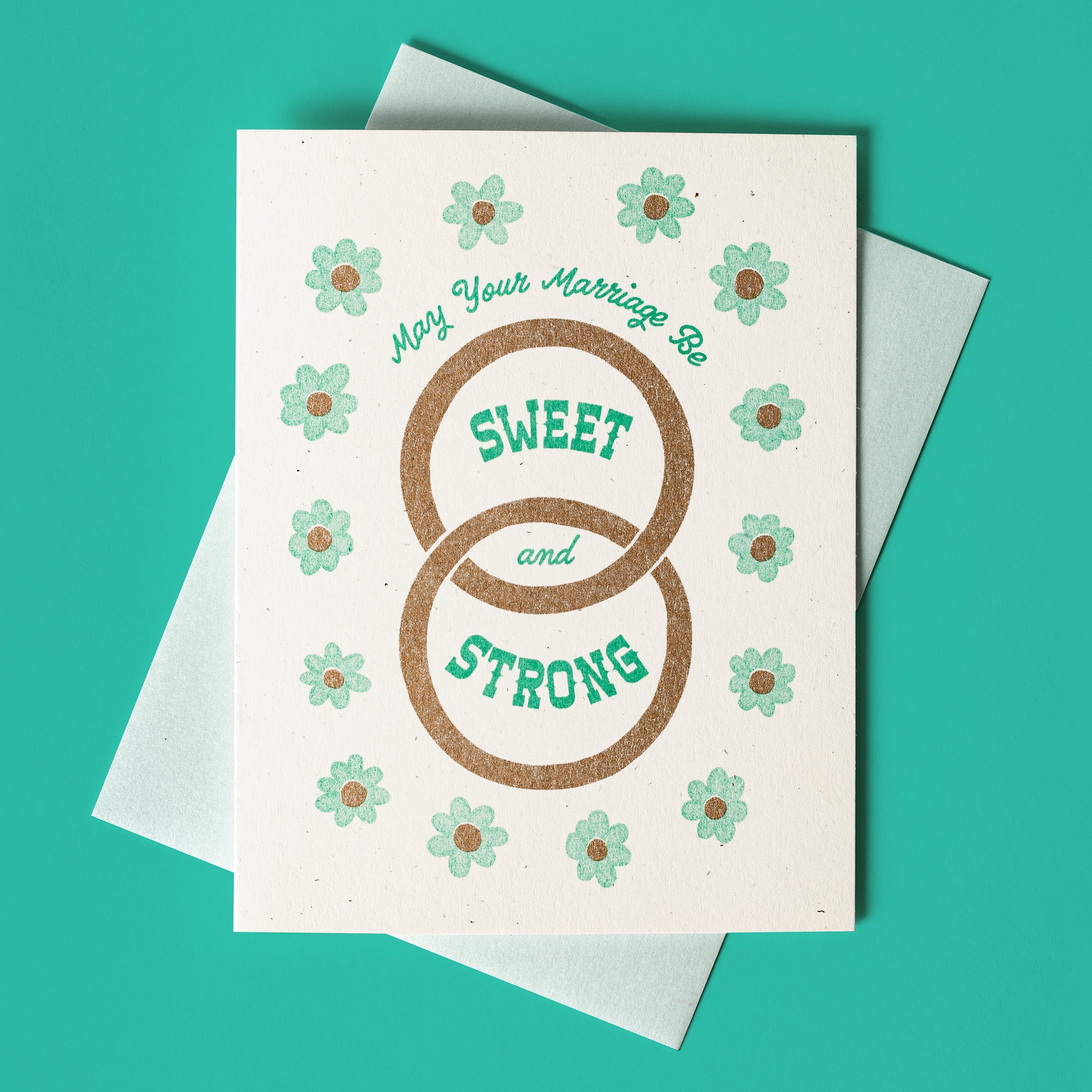 Sweet & Strong Marriage - Risograph Greeting Card
