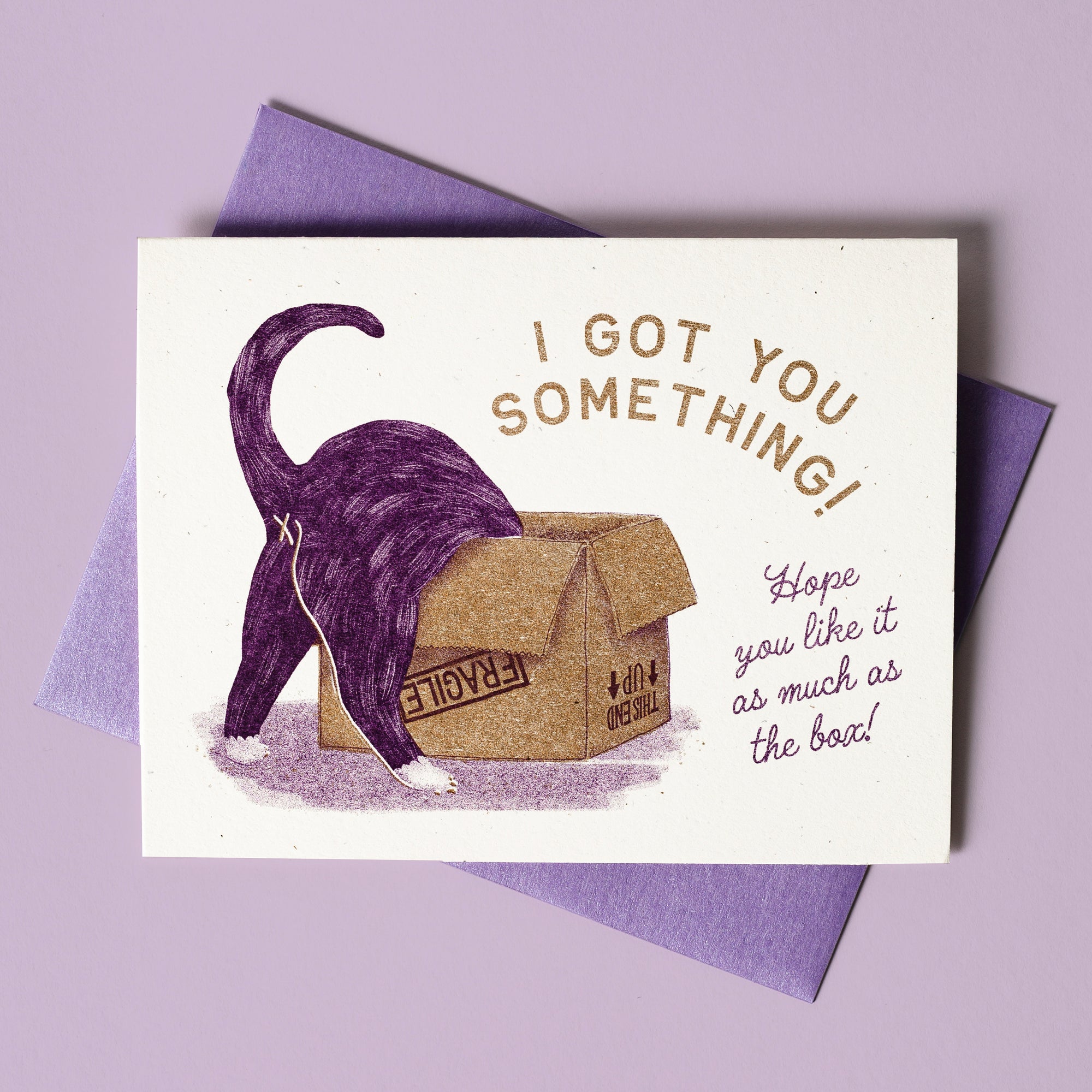 I Got You Something! - Risograph Greeting Card