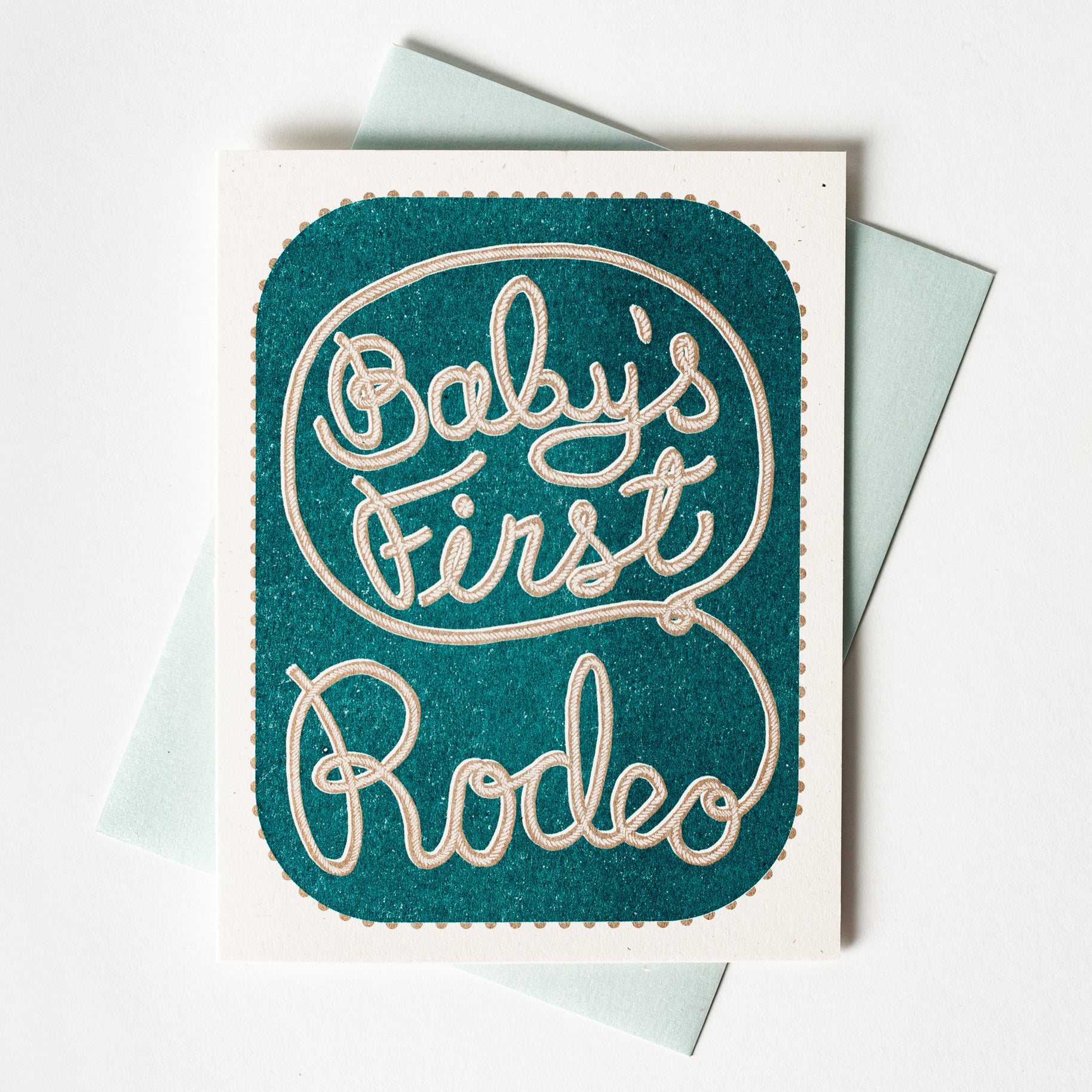 Baby's First Rodeo - Risograph Birthday Card