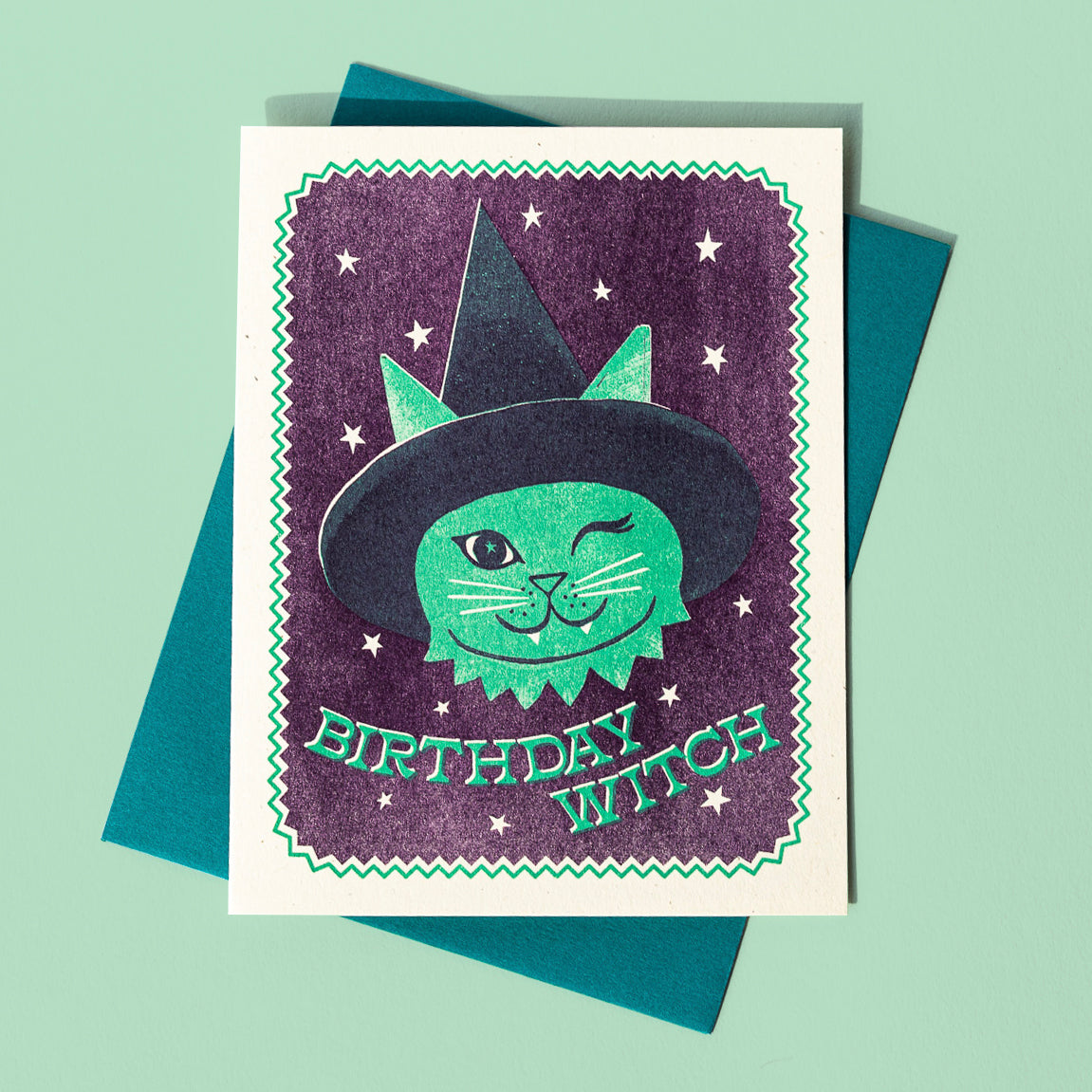 Birthday Witch - Risograph Card
