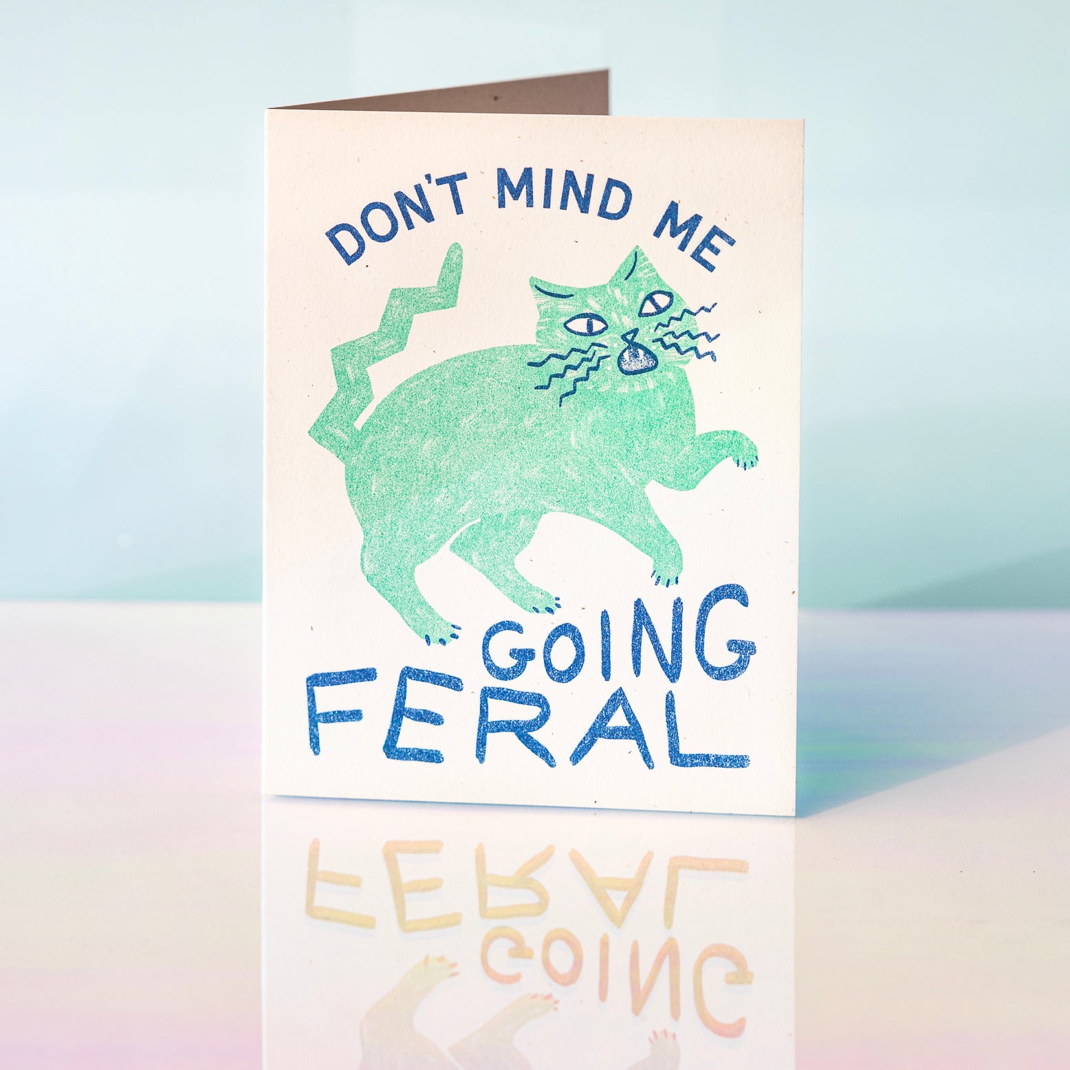 Going Feral - Risograph Greeting Card