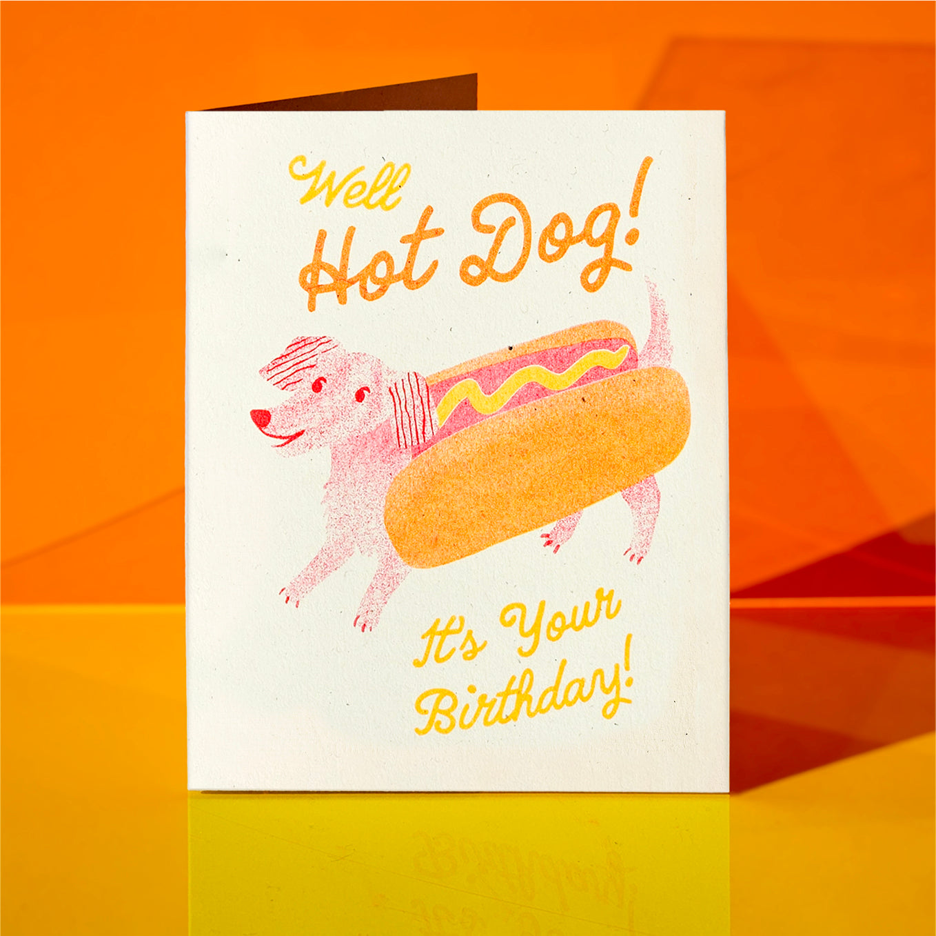 Hot Dog - Risograph Birthday Card