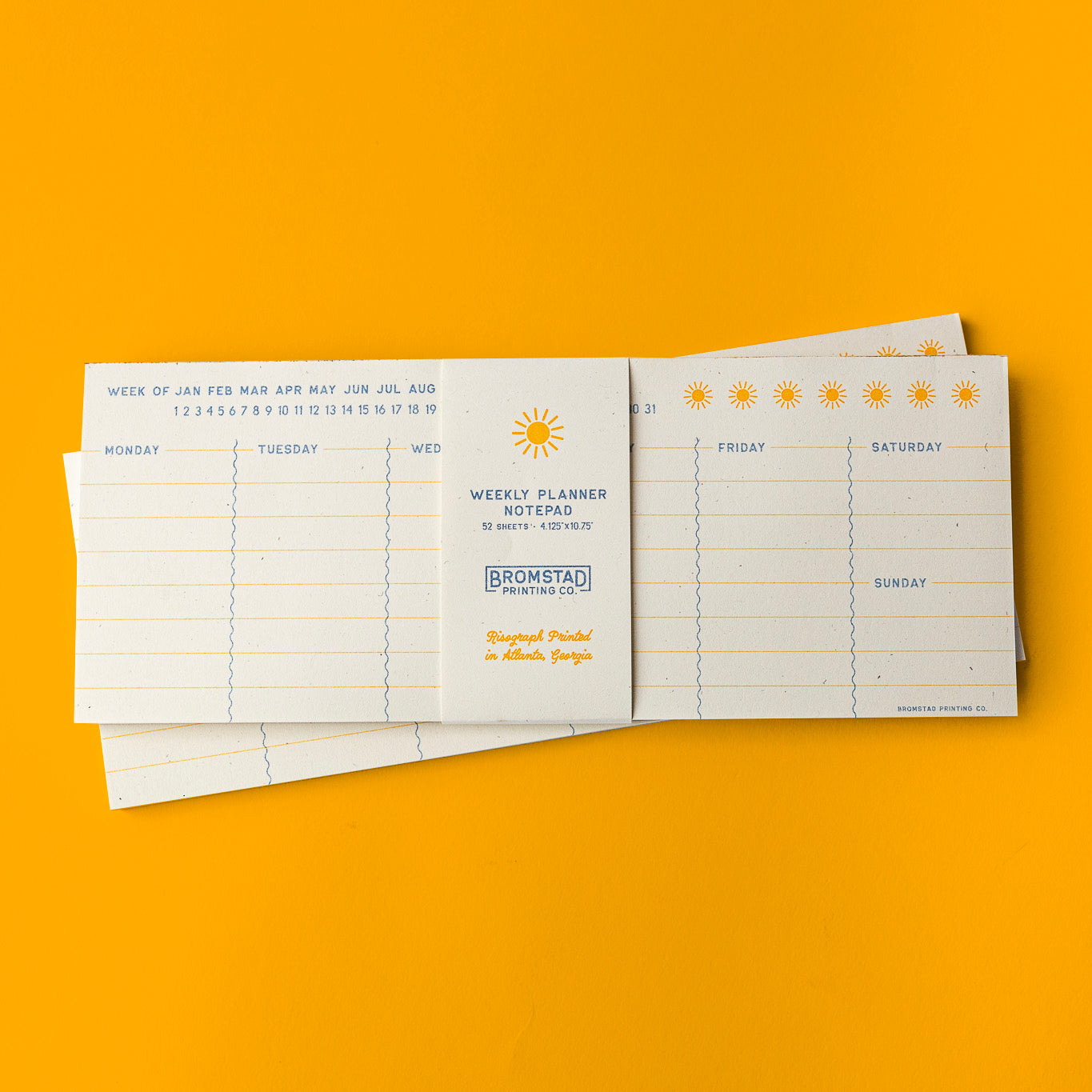 Suns Weekly Planner - Risograph Notepad