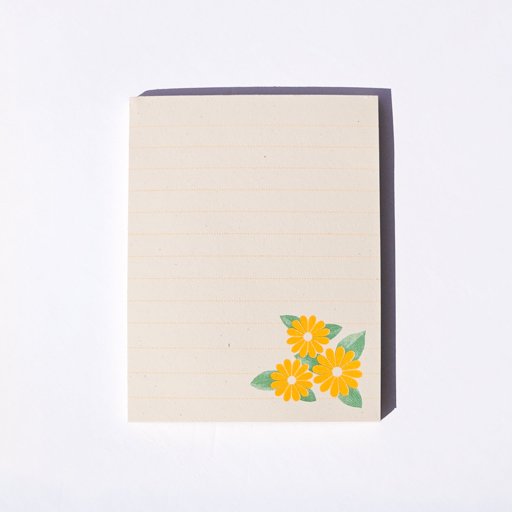 Lined Flower Trio - Risograph A2 Notepad