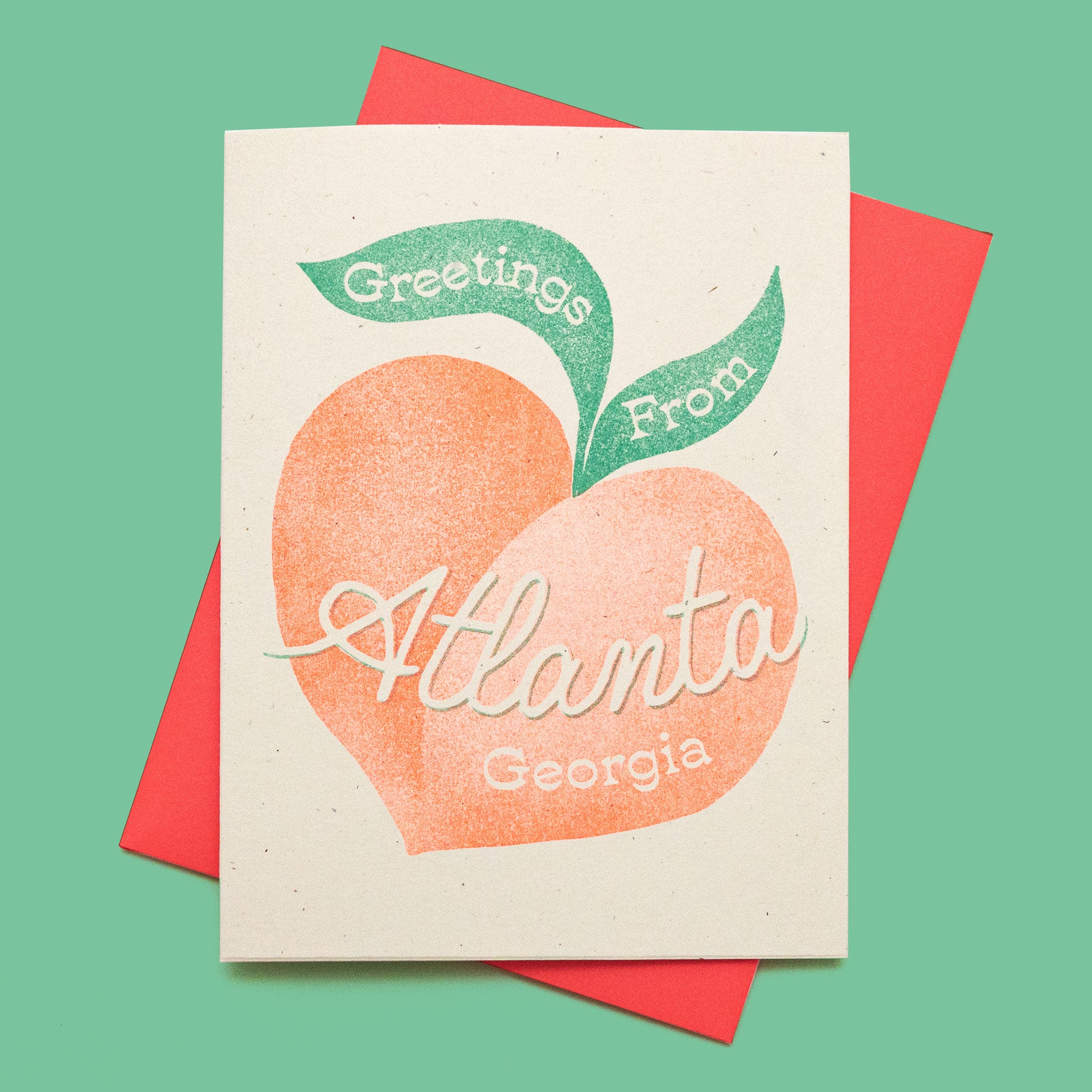 Greetings From Atlanta - Risograph Card