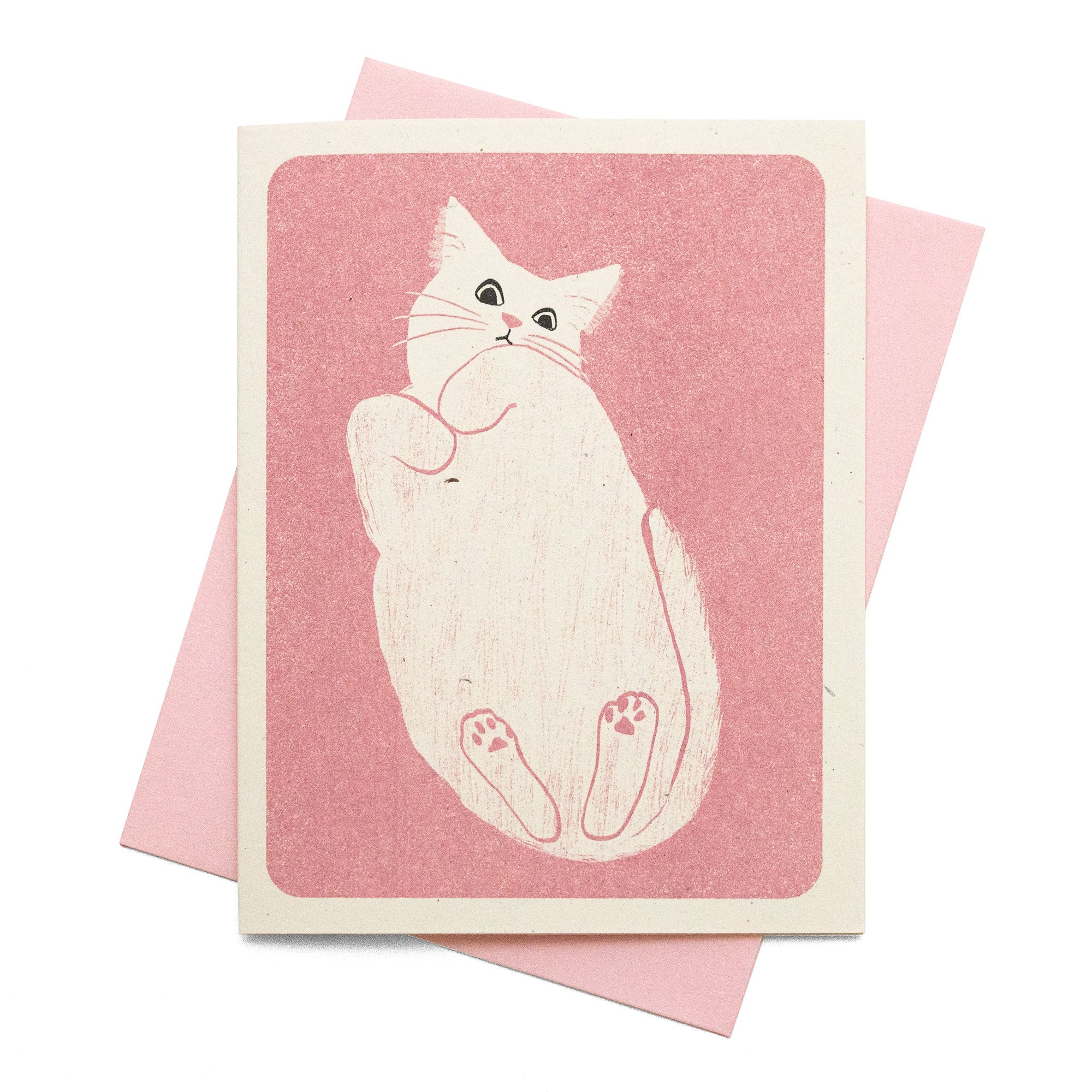 Cat on Glass - Risograph Card