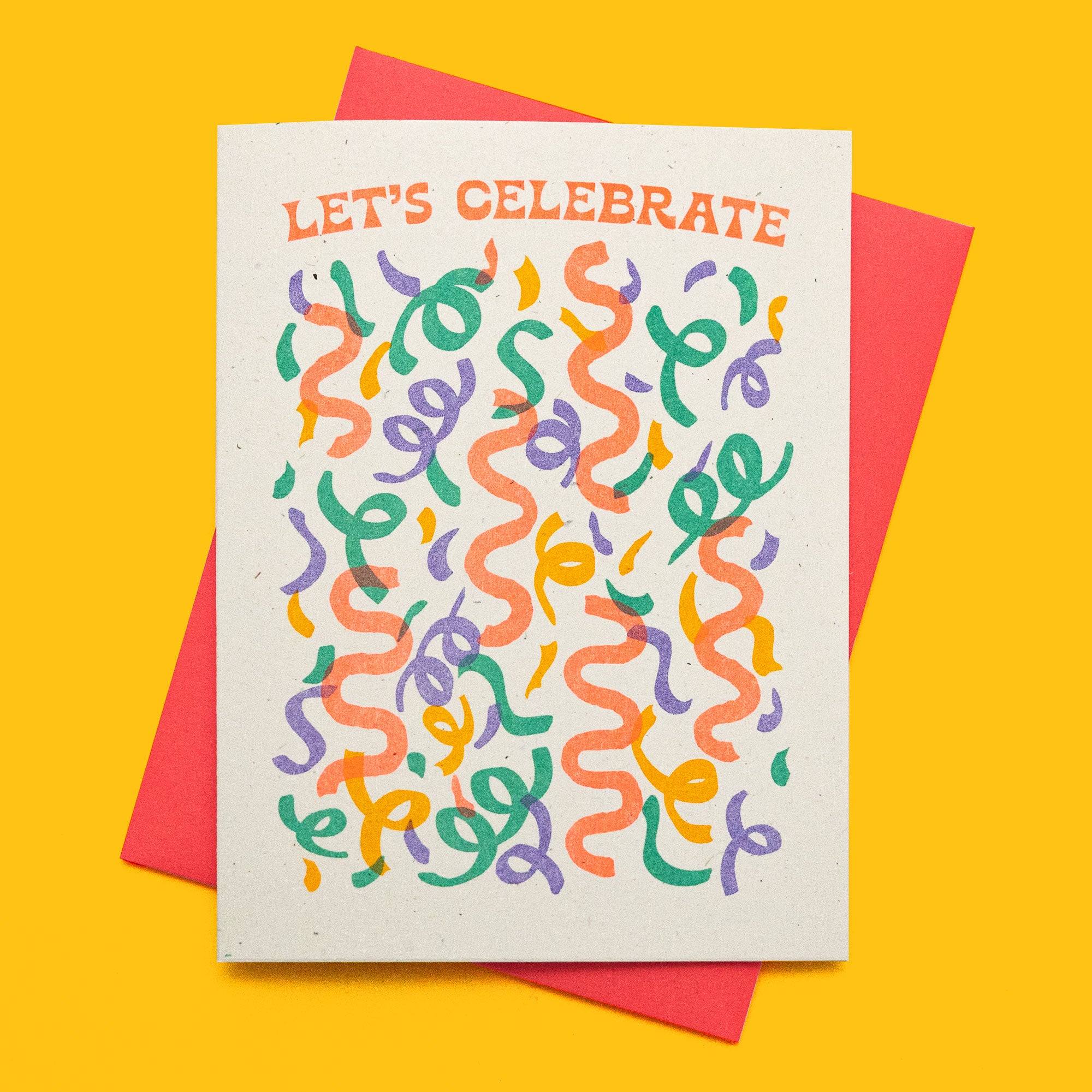 Let's Celebrate - Risograph Card