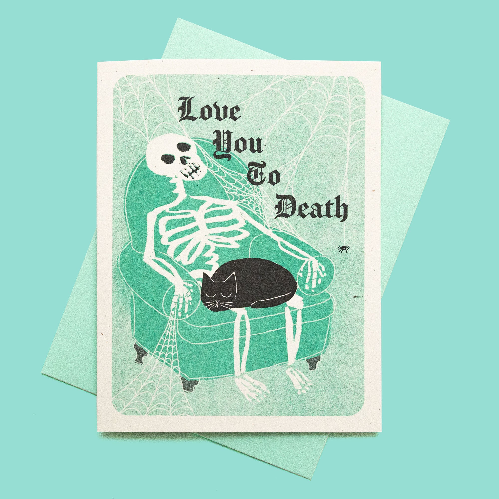 Love You To Death - Risograph Greeting Card