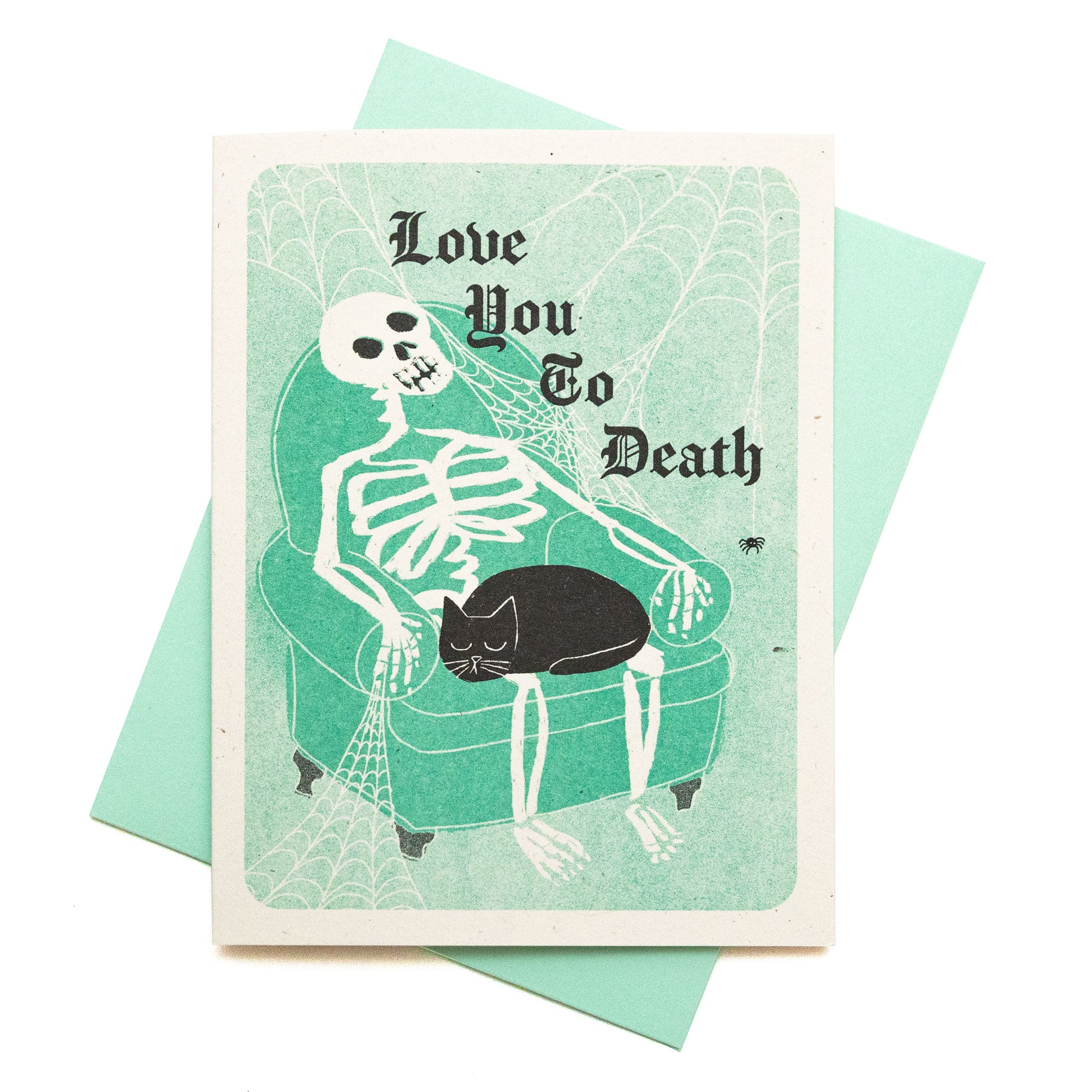 Love You To Death - Risograph Greeting Card