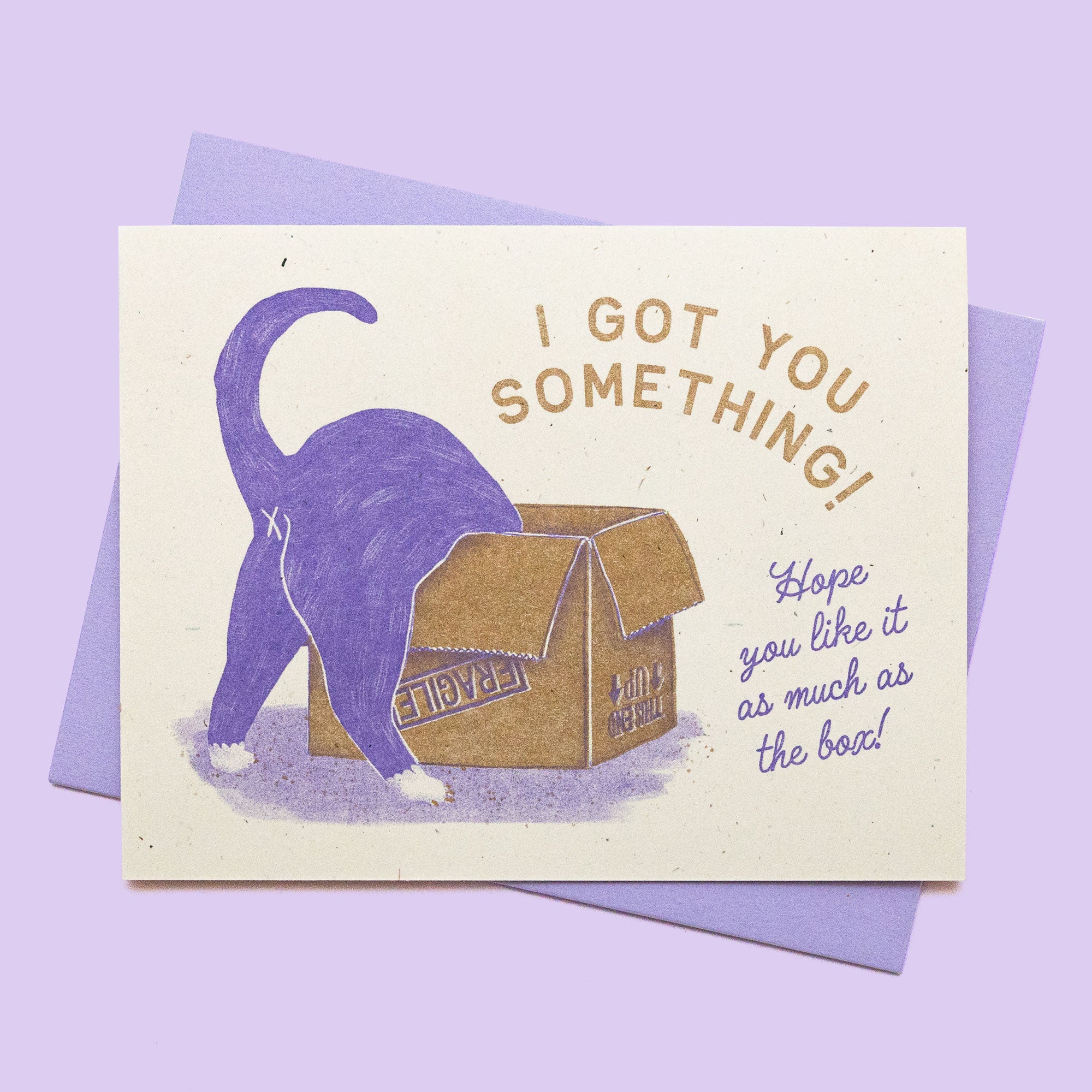 I Got You Something! - Risograph Greeting Card