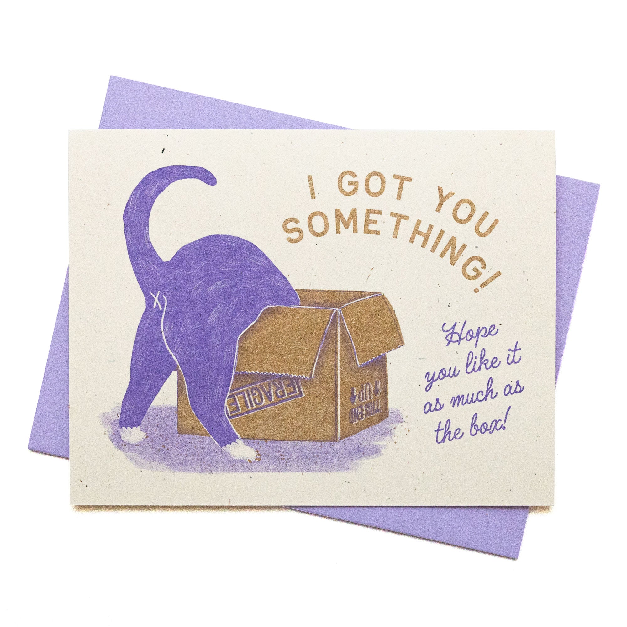 I Got You Something! - Risograph Greeting Card