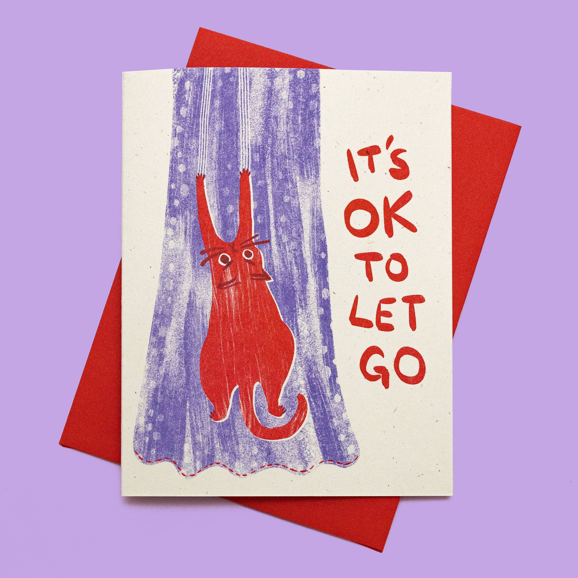 It's OK To Let Go - Risograph Card