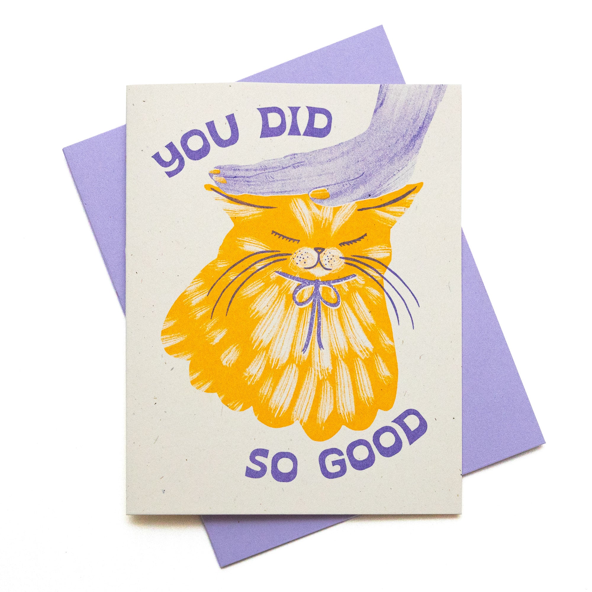 You Did So Good Cat - Risograph Card