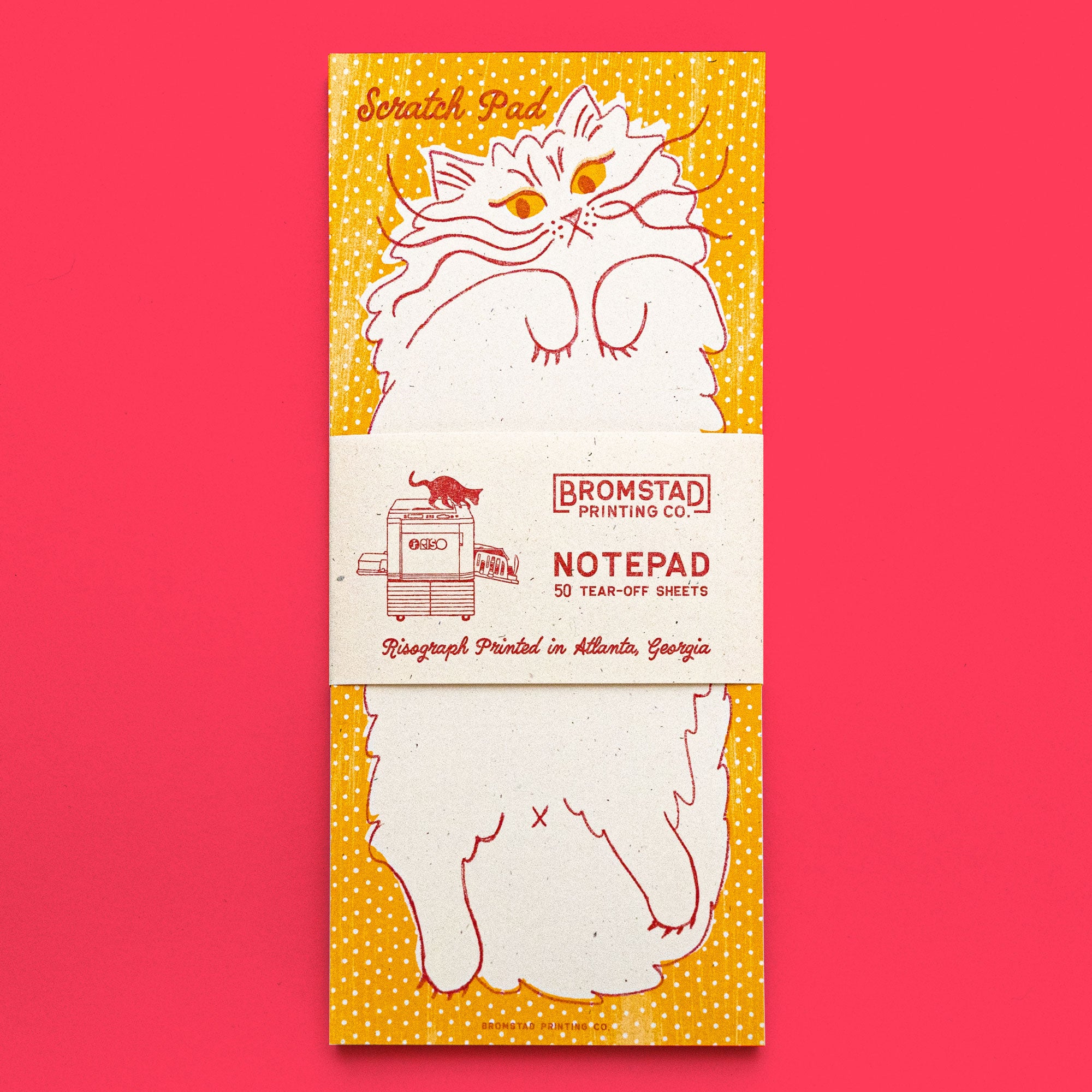 Scratch Pad Cat - Risograph Notepad