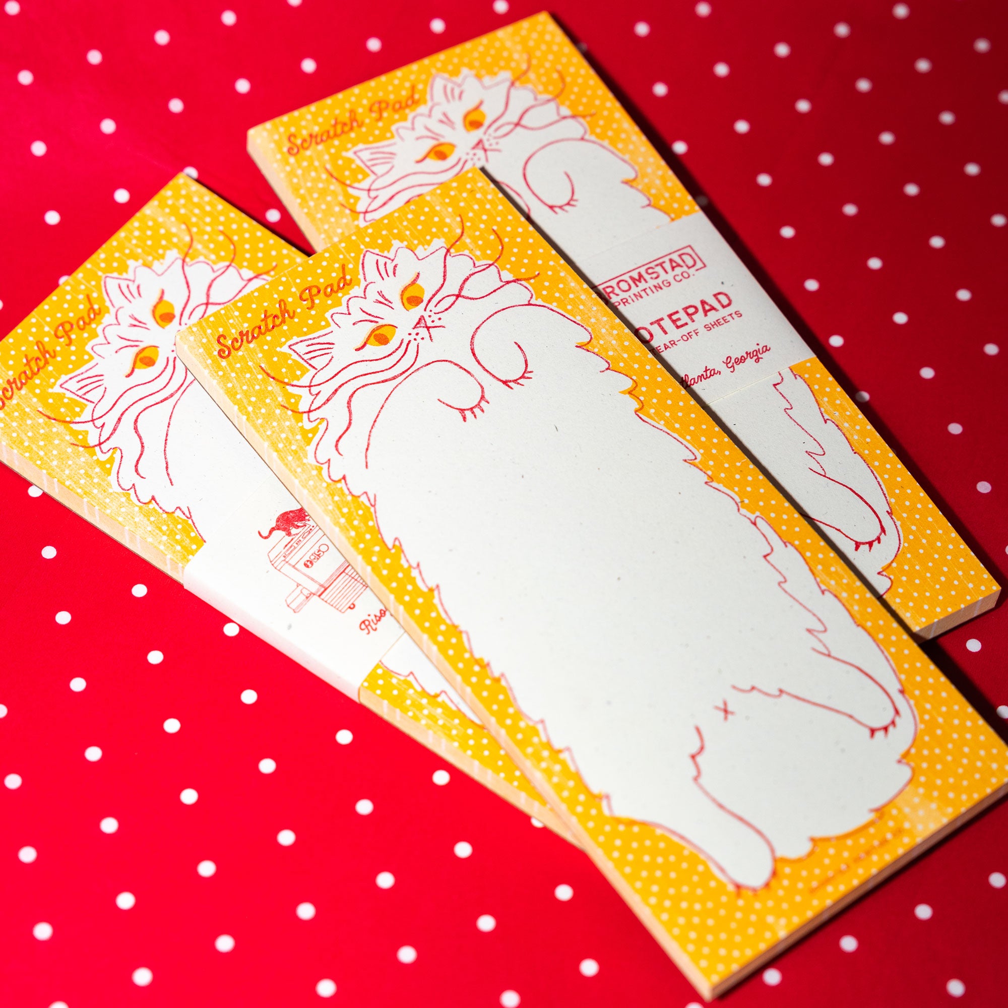 Scratch Pad Cat - Risograph Notepad