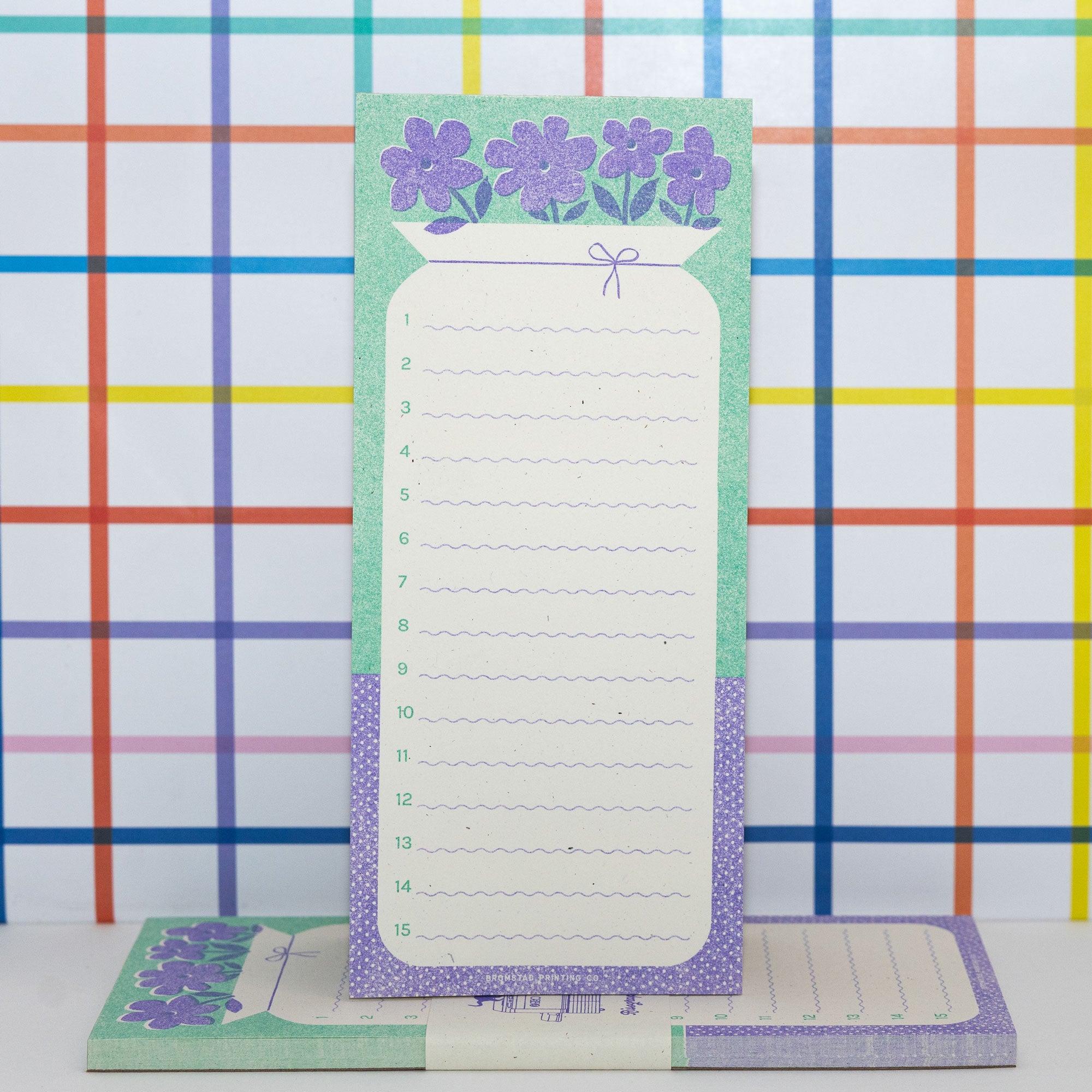 Vase of Flowers - Risograph Notepad