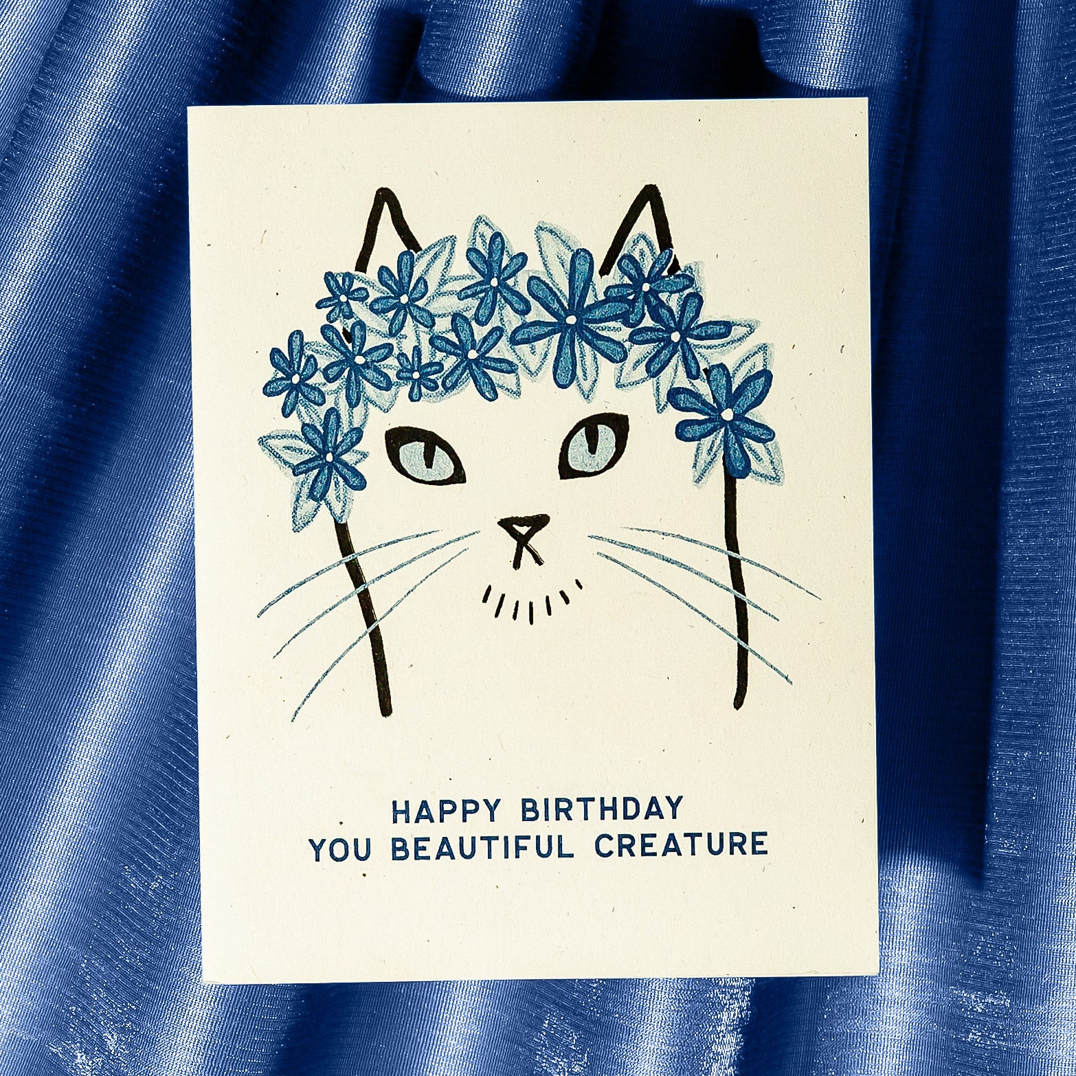 Happy Birthday You Beautiful Creature - Risograph Card