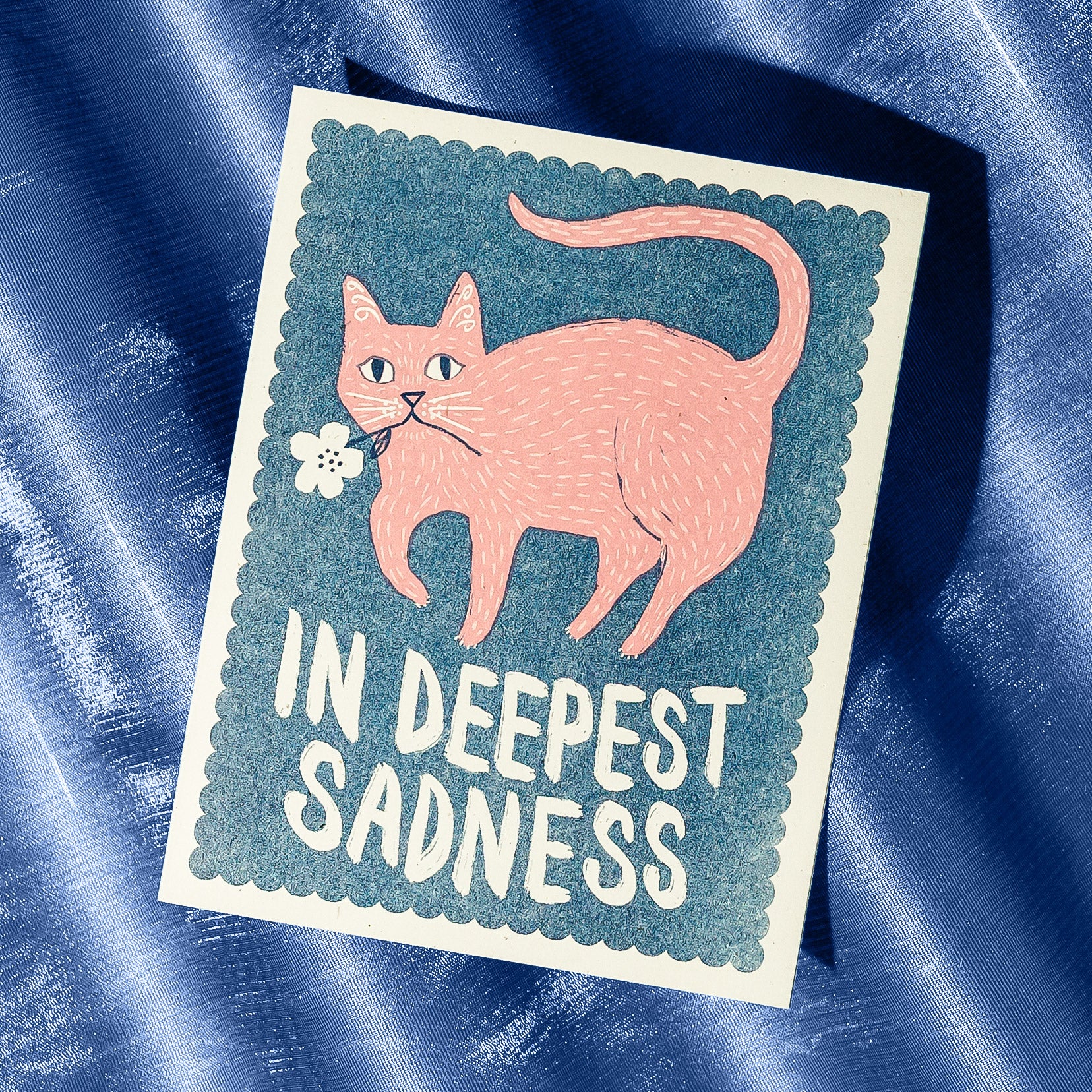 In Deepest Sadness - Risograph Sympathy Card