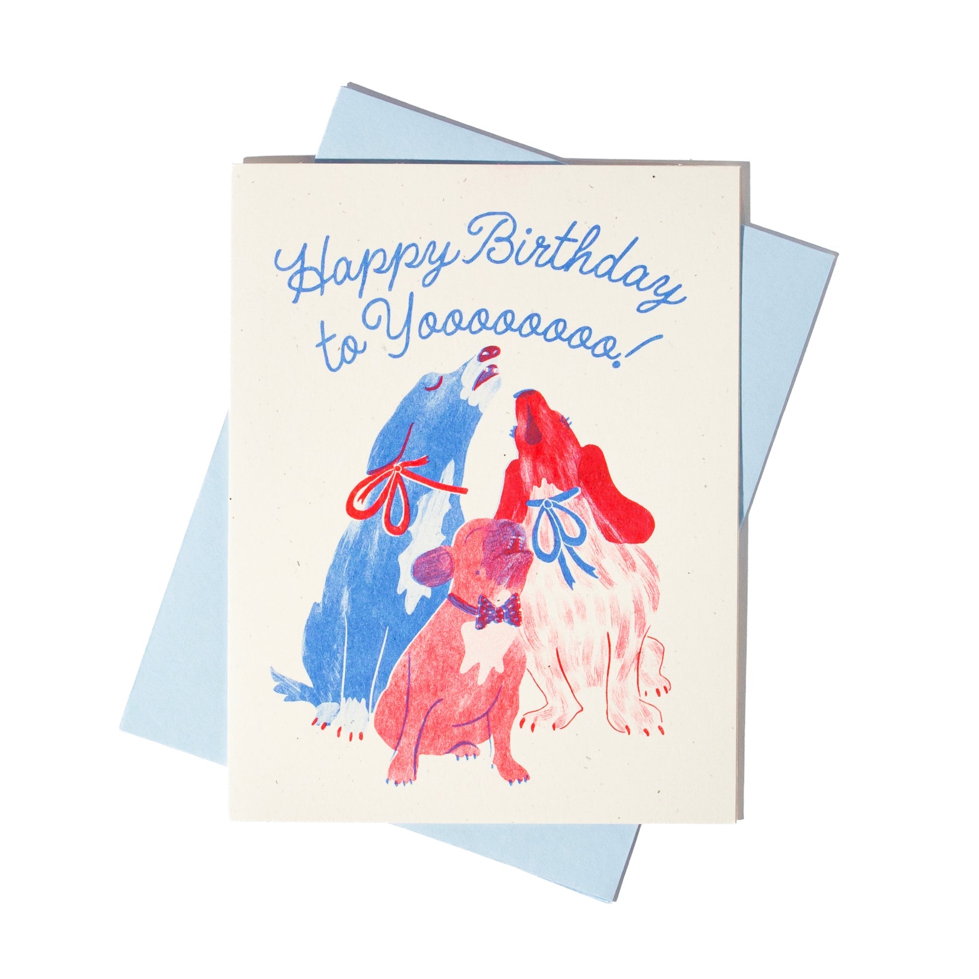 Happy Birthday to Yooooooo! - Risograph Card