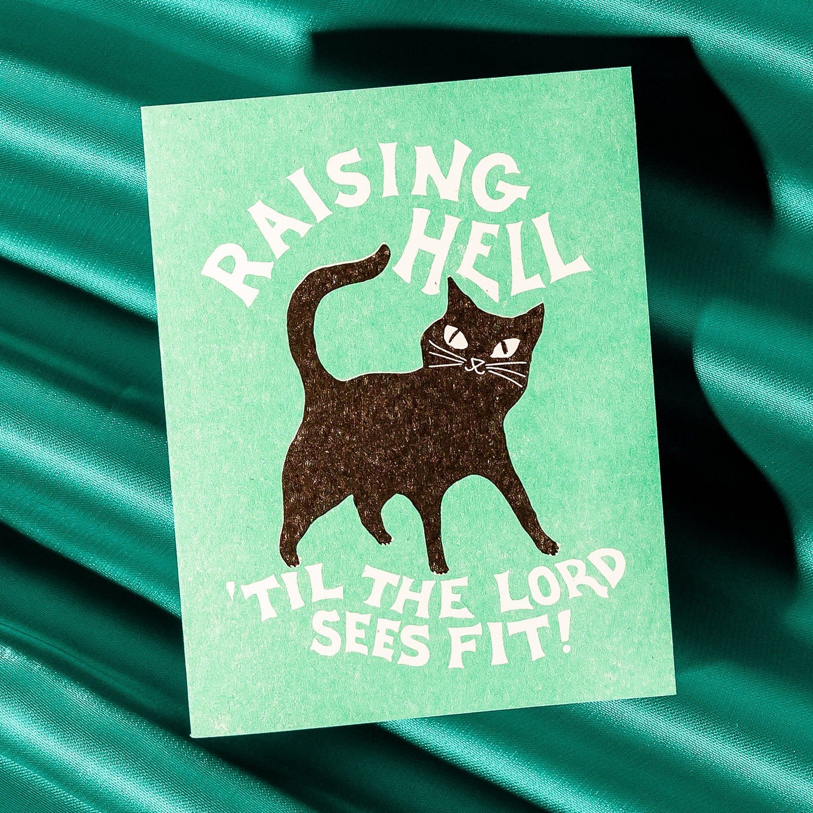 Raising Hell - Risograph Card