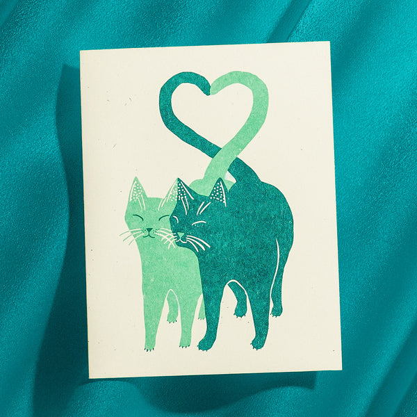 Love Cats - Risograph Card – Bromstad Printing Co.