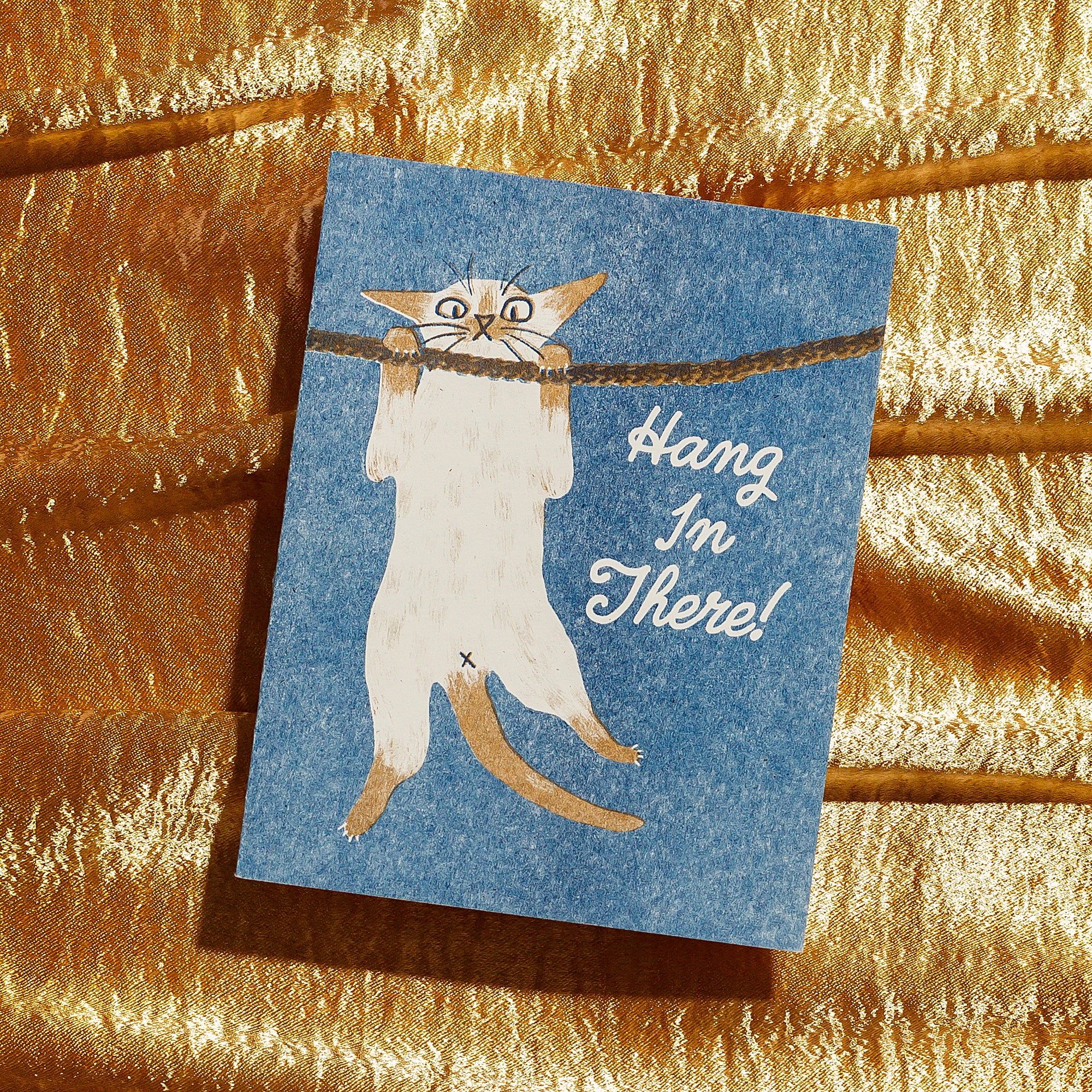 Hang In There! - Risograph Card
