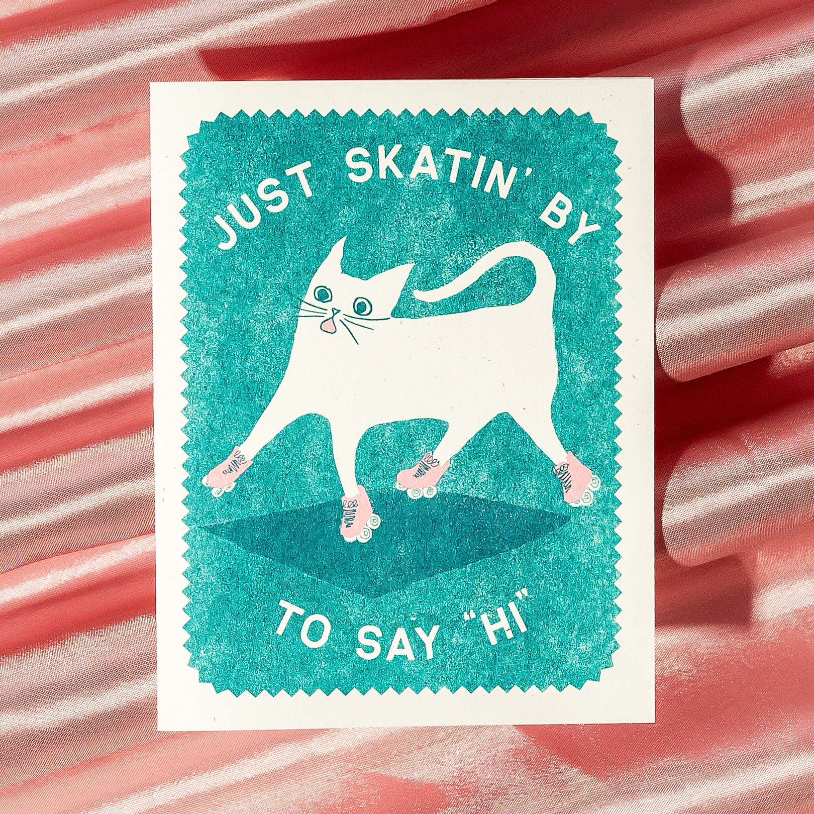Just Skatin' By - Risograph Card