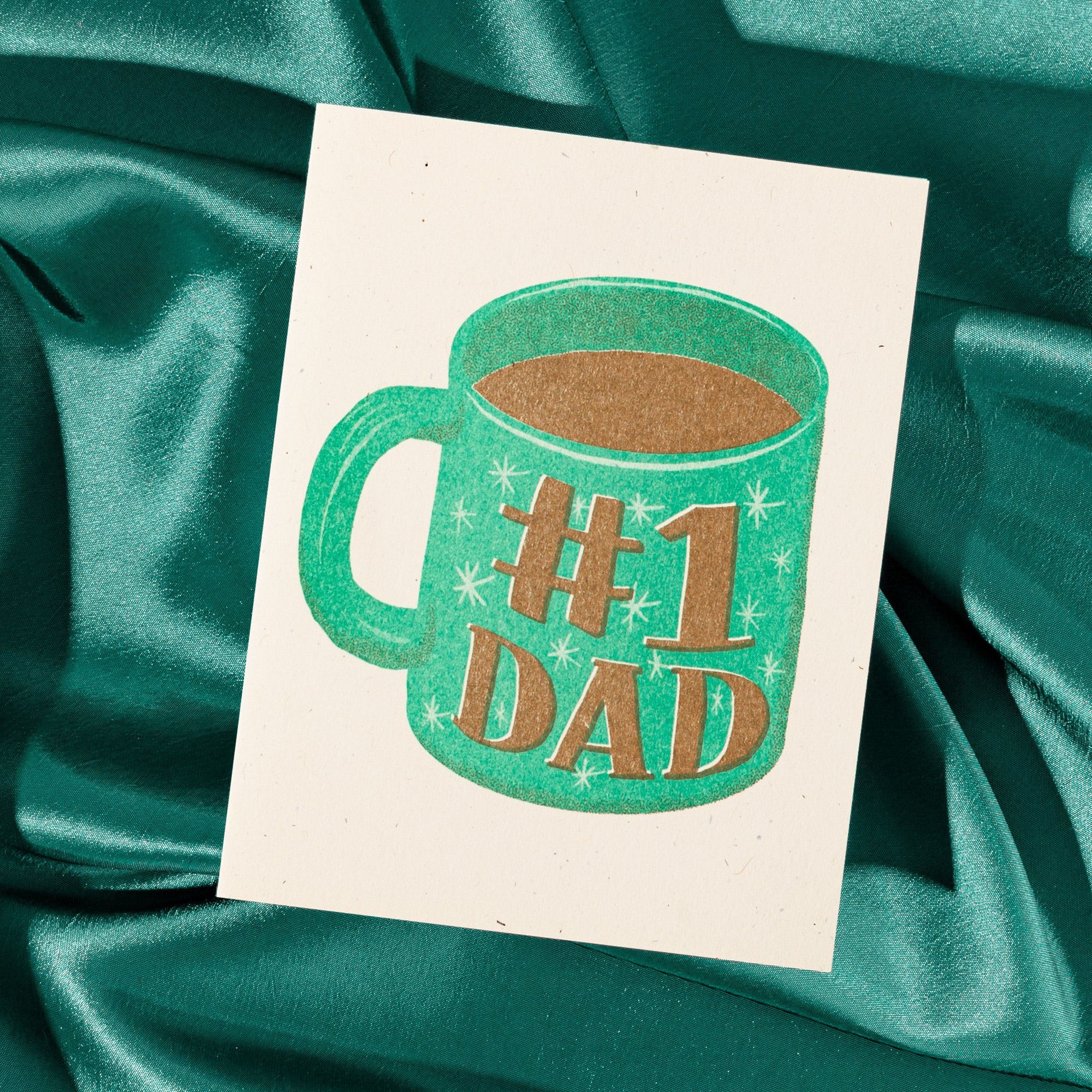 #1 Dad Mug - Risograph Card