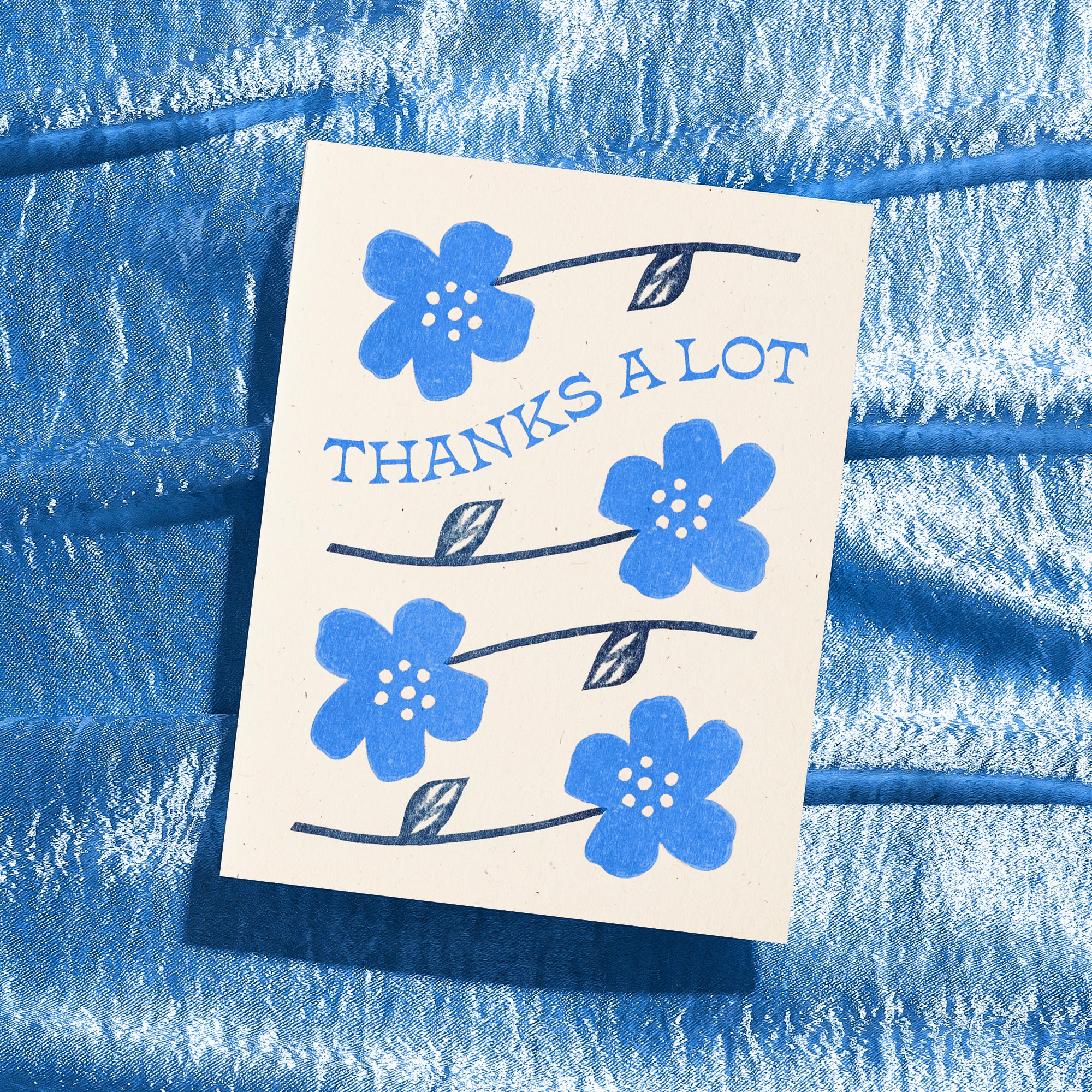 Thanks A Lot - Risograph Greeting Card