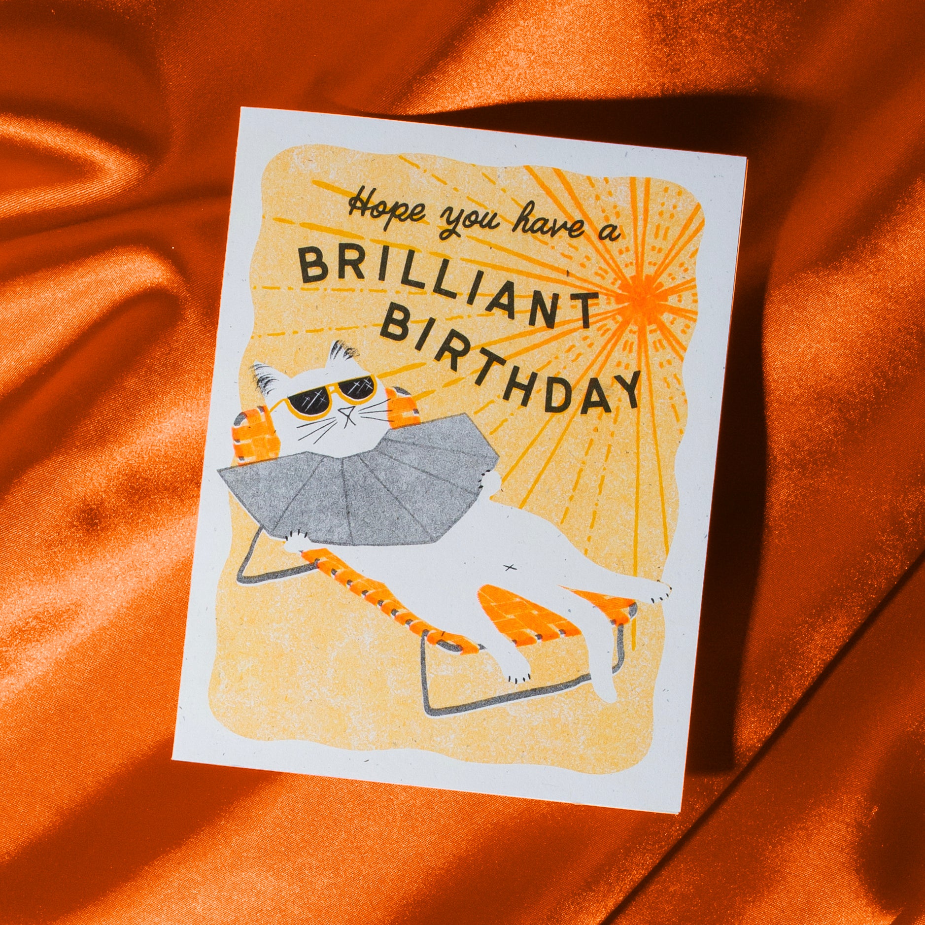 Brilliant Birthday - Risograph Card
