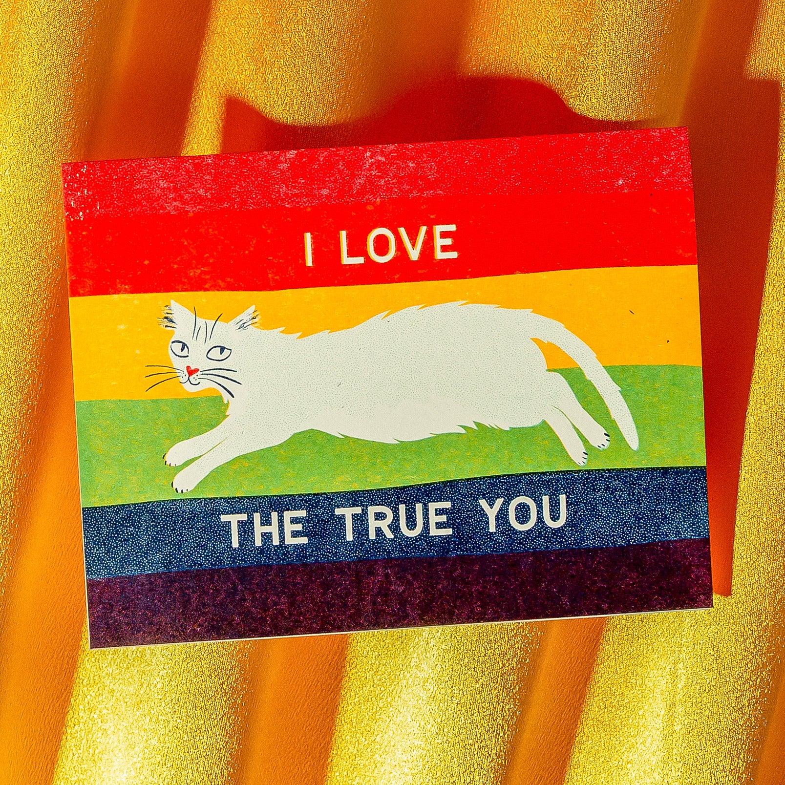 I Love The True You - Gay Pride Risograph Card