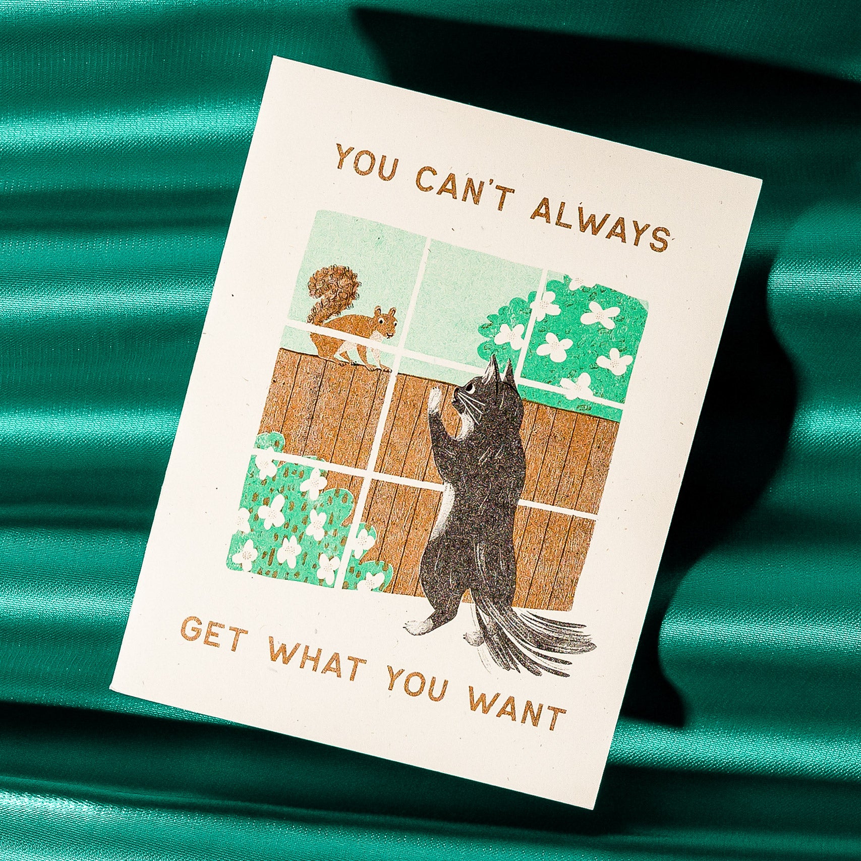 You Can't Always Get What You Want - Risograph Greeting Card