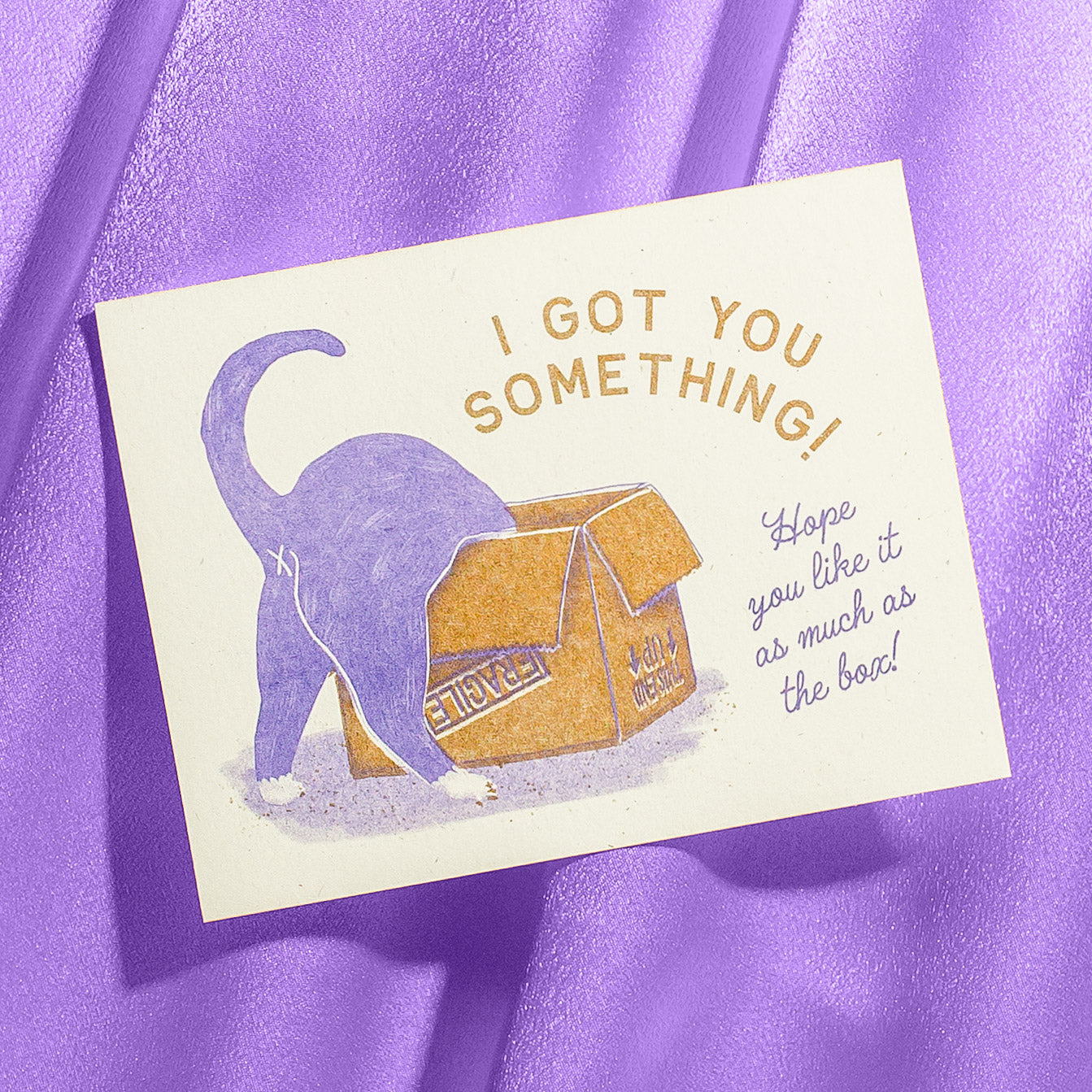 I Got You Something! - Risograph Greeting Card
