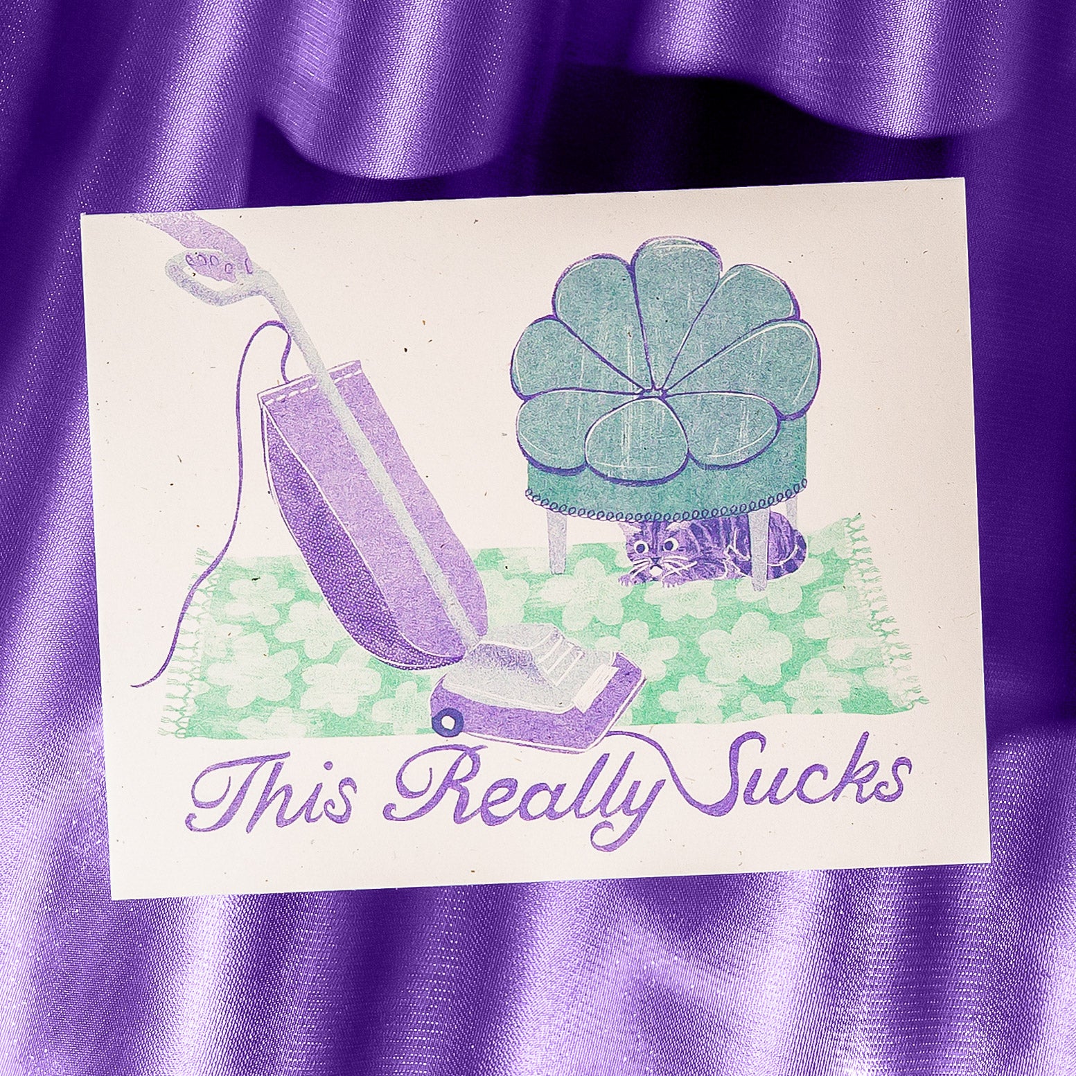 This Really Sucks - Risograph Greeting Card