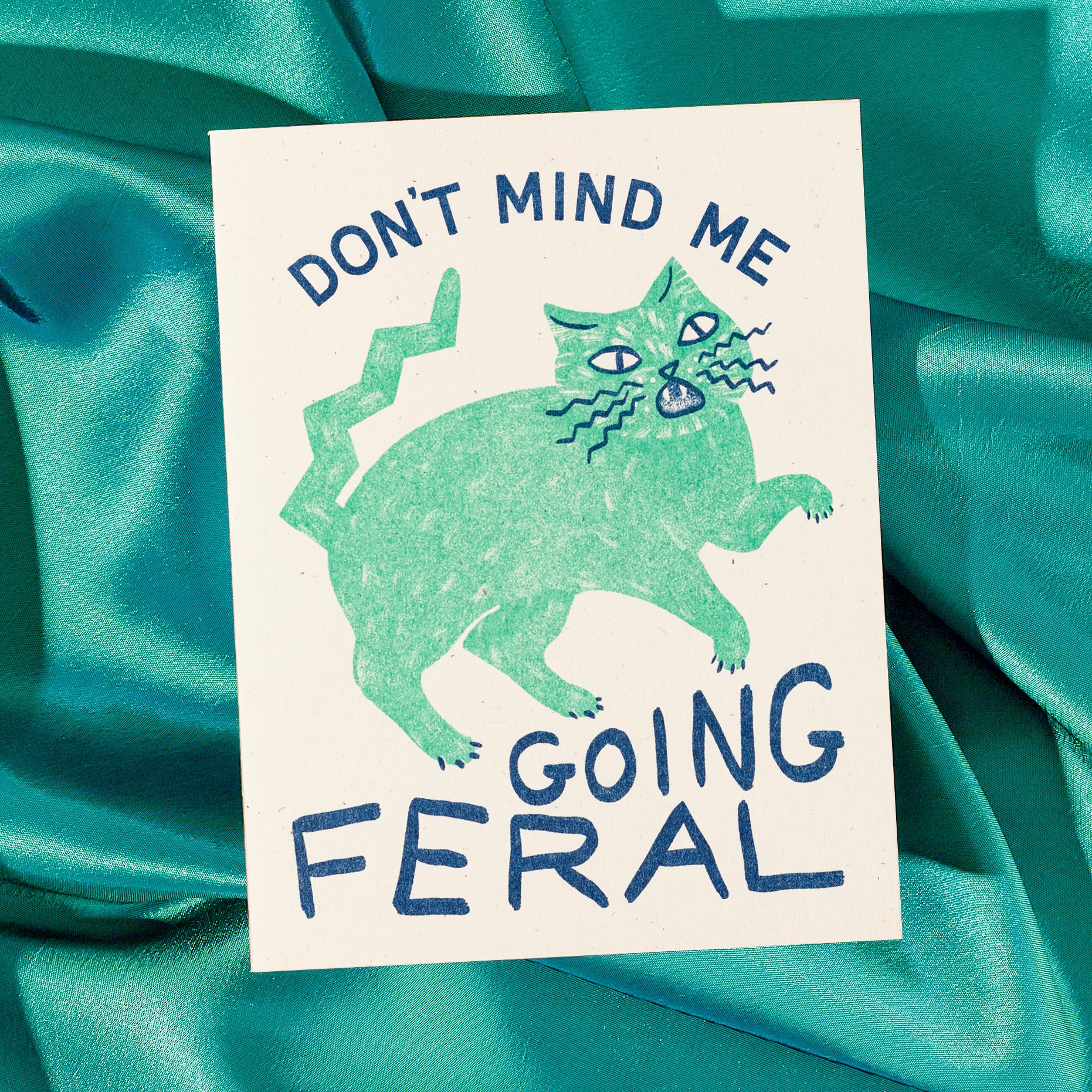 Going Feral - Risograph Greeting Card