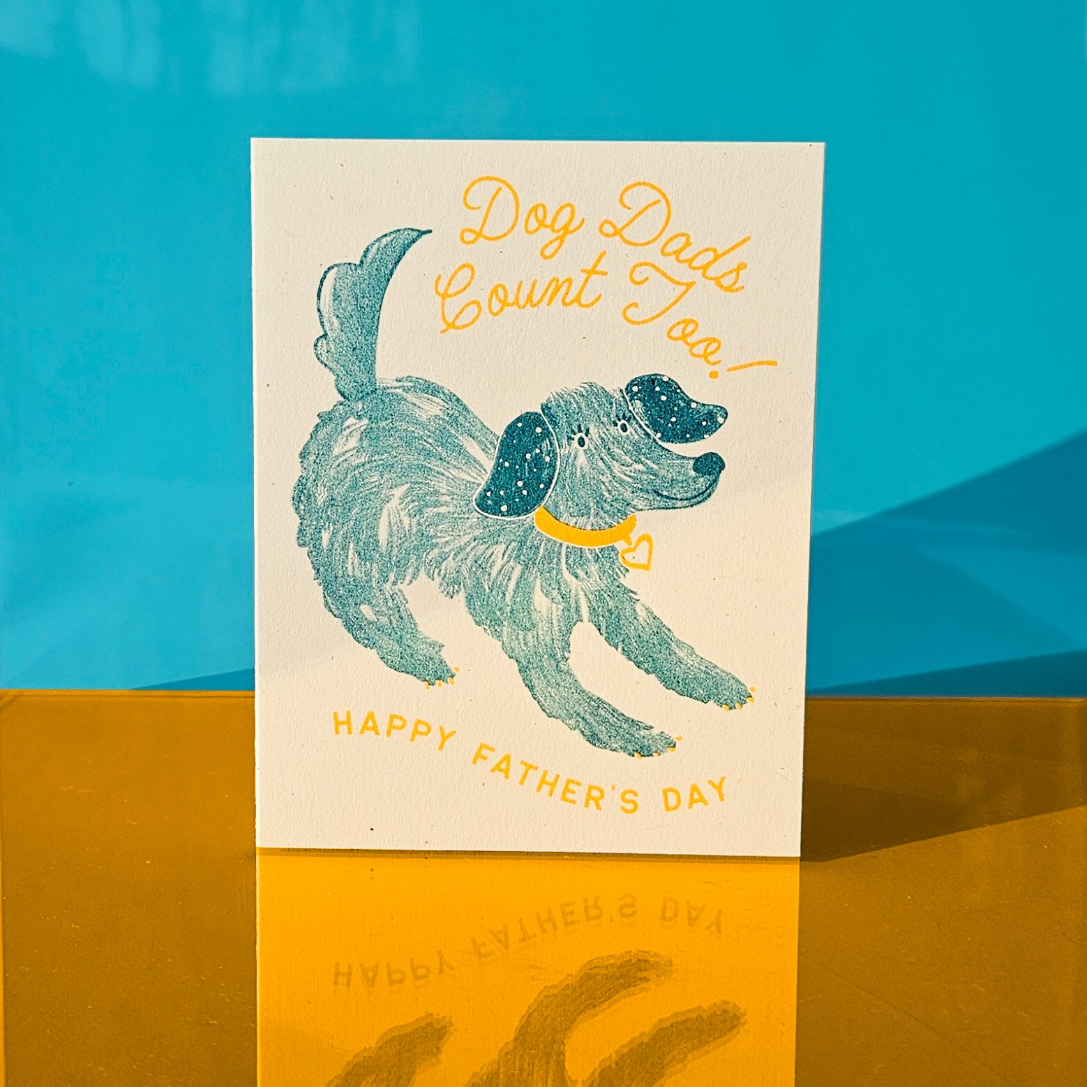 Dog Dads Count Too - Risograph Father's Day Card
