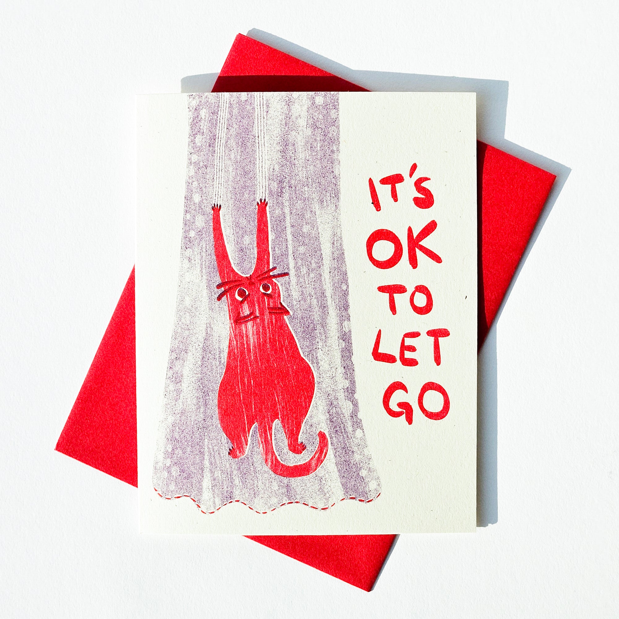 It's OK To Let Go - Risograph Card