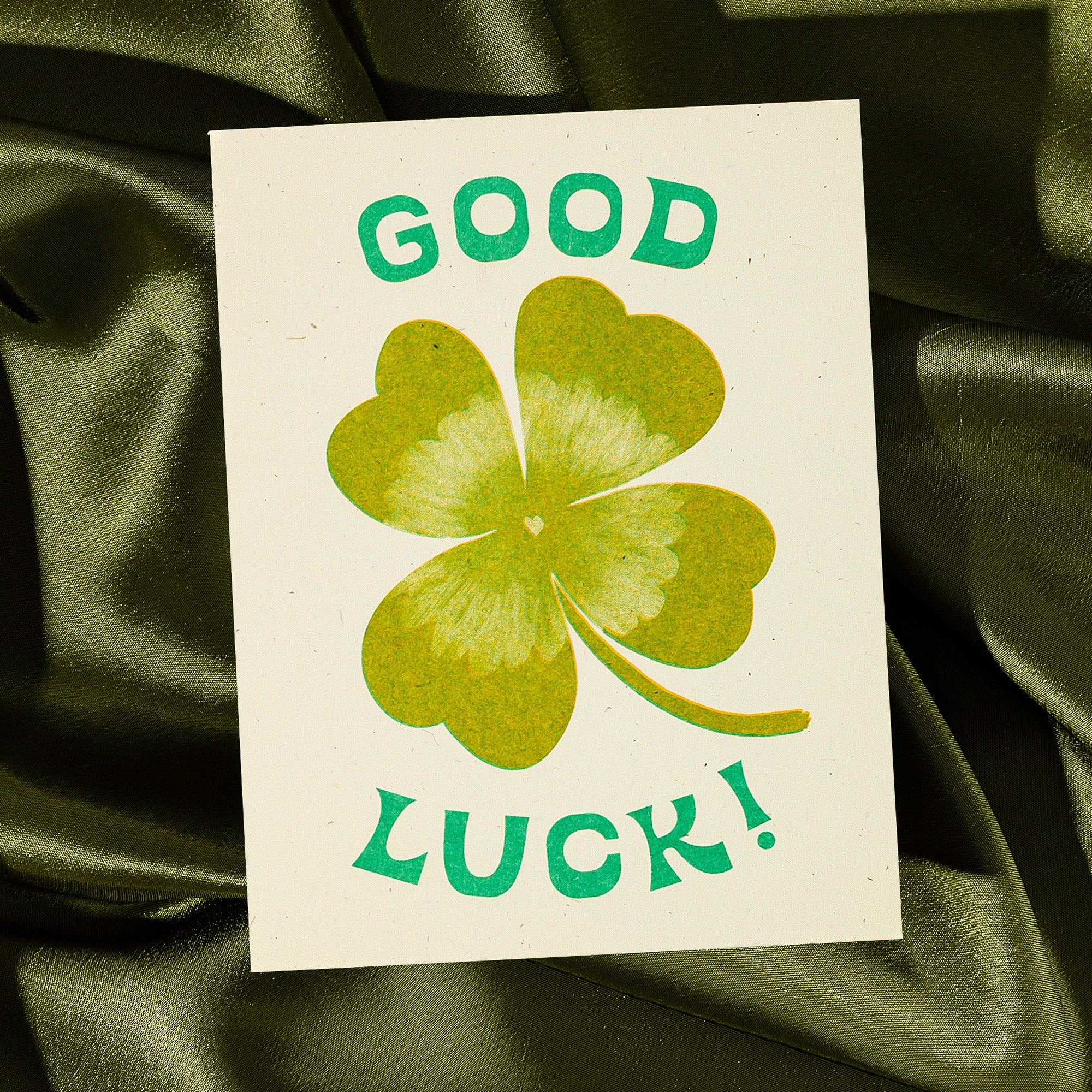 Good Luck - Risograph Card