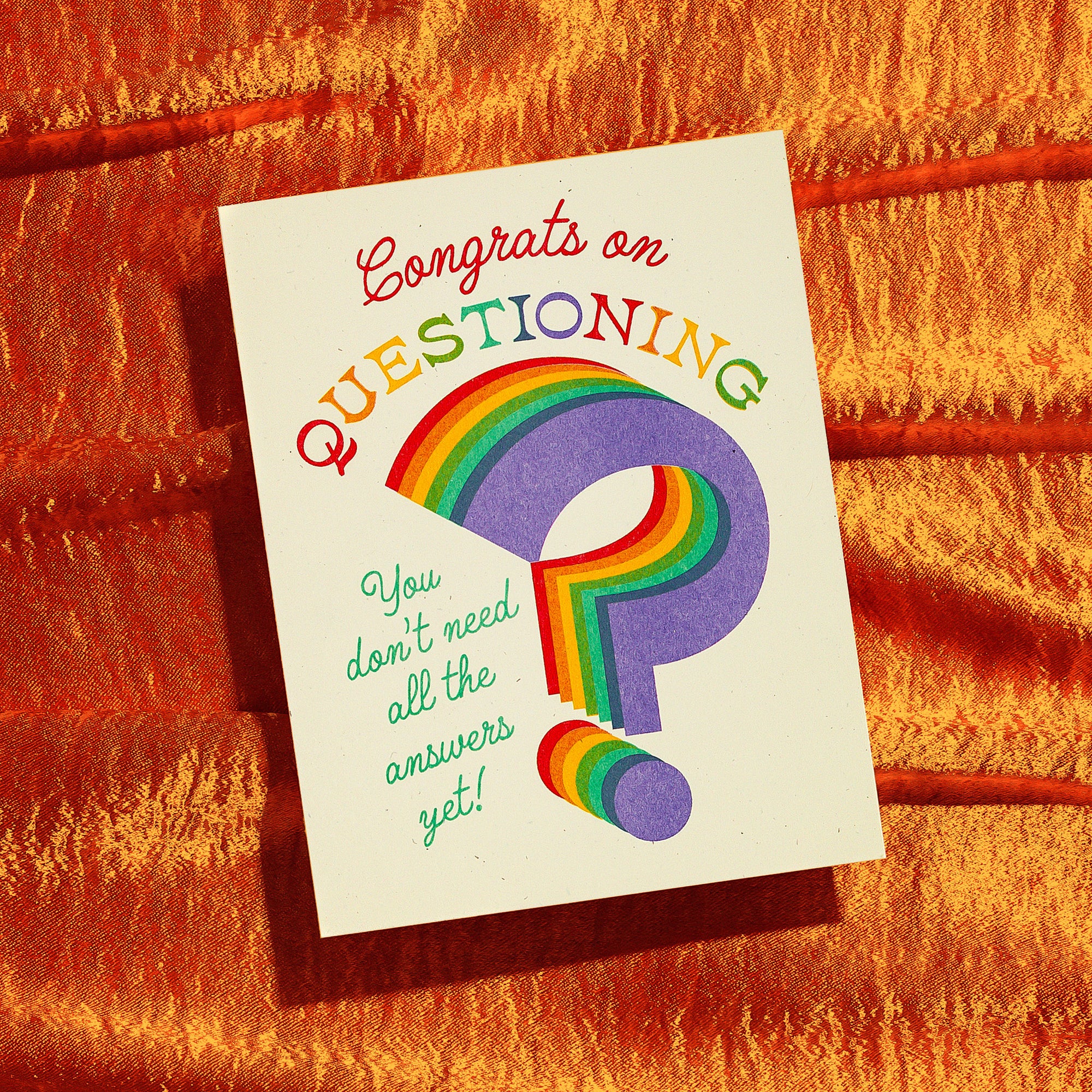 Congrats on Questioning - Risograph Greeting Card