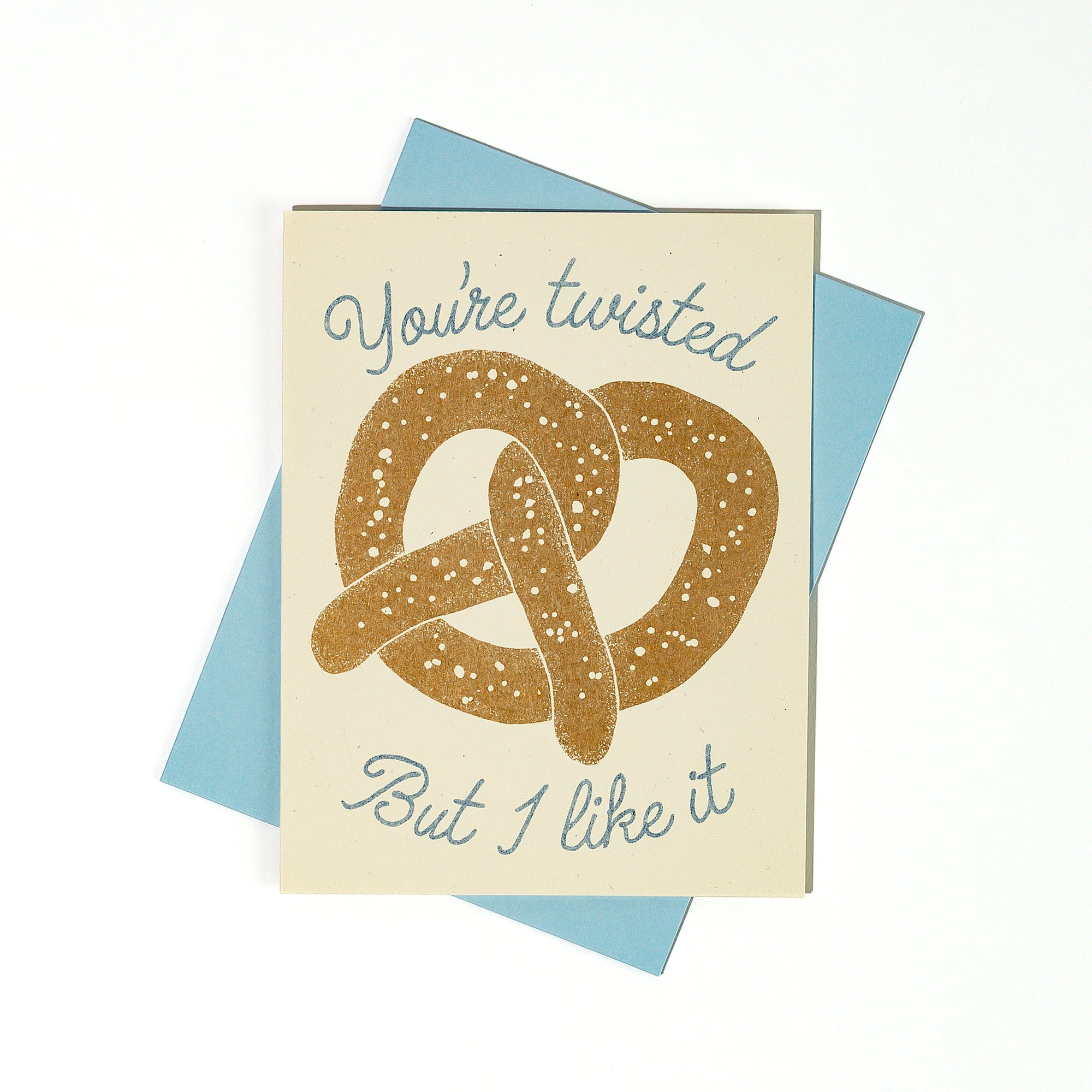 Twisted Pretzel - Risograph Greeting Card