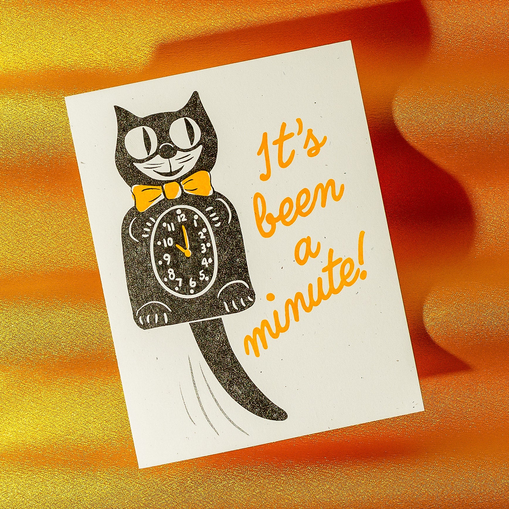 It's Been a Minute - Risograph Greeting Card