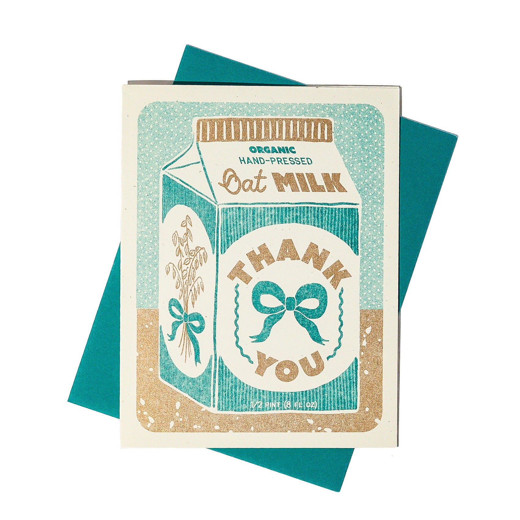 Oat Milk Thank You - Risograph Greeting Card