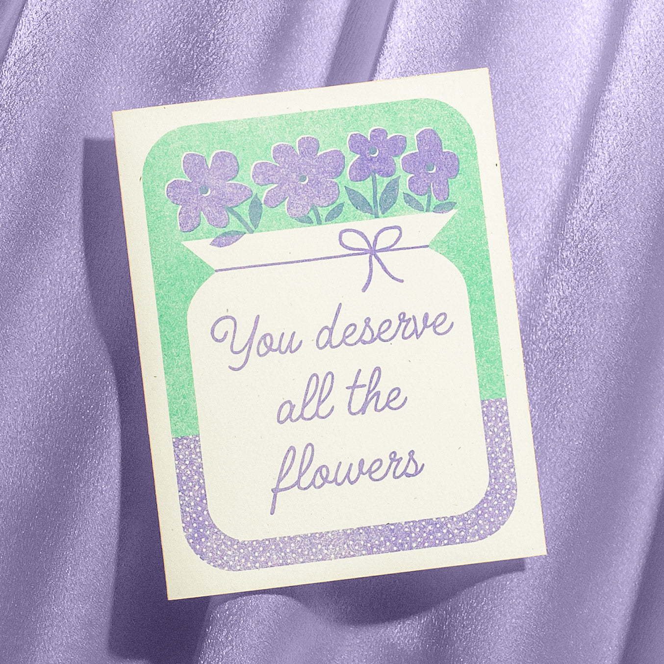 All The Flowers - Risograph Greeting Card