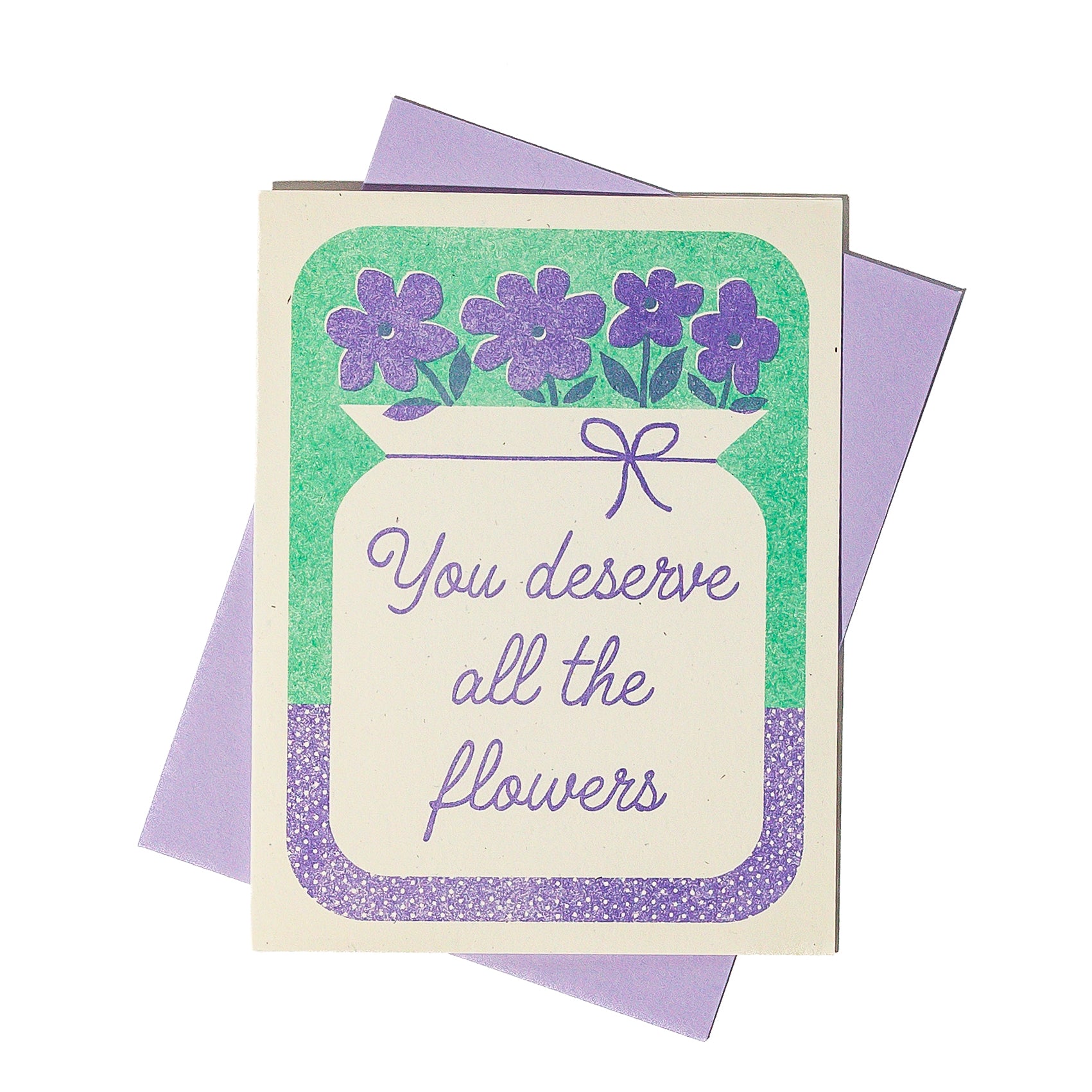 All The Flowers - Risograph Greeting Card