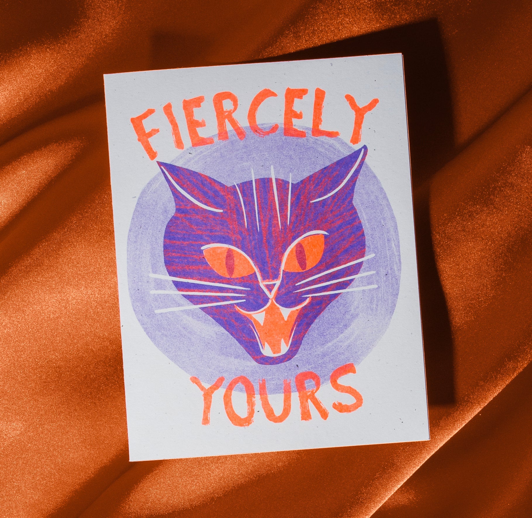 Fiercely Yours - Risograph Card