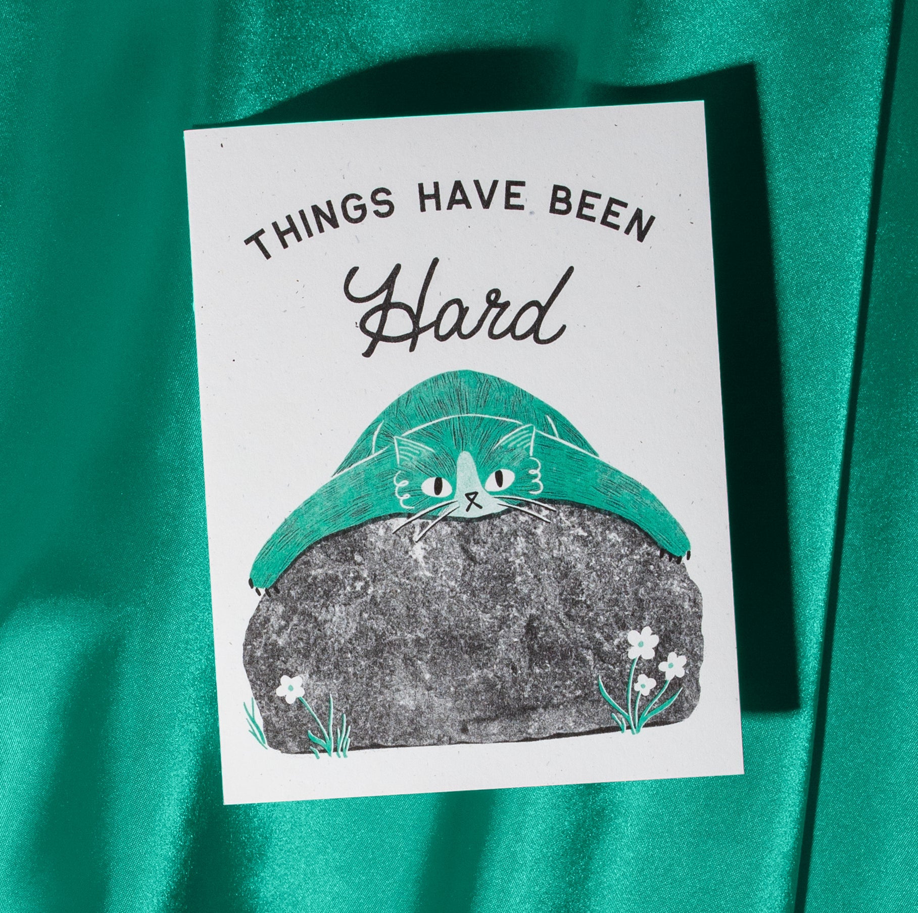 Things Have Been Hard - Risograph Card